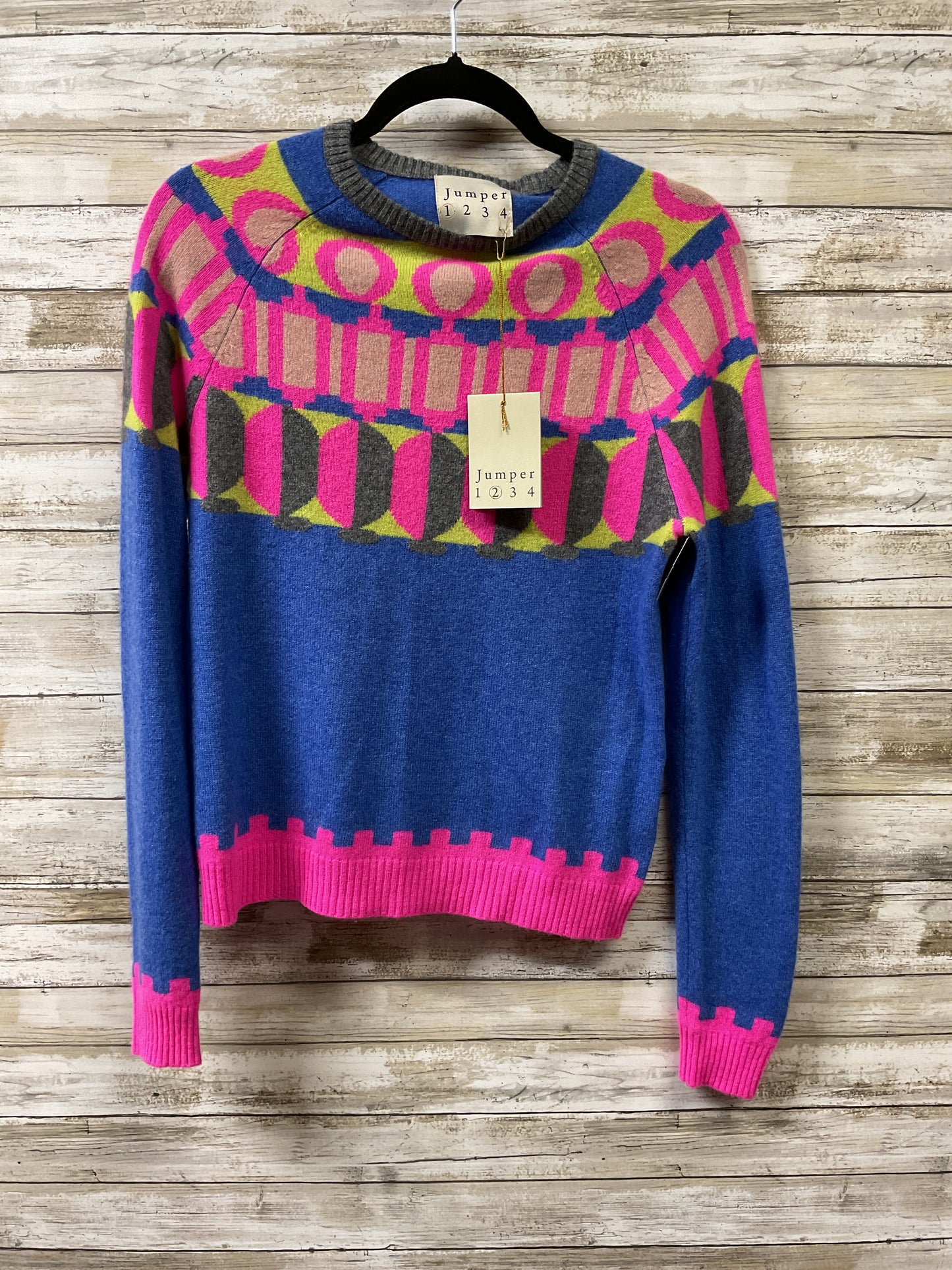Sweater Cashmere By Cma In Blue & Pink, Size:S