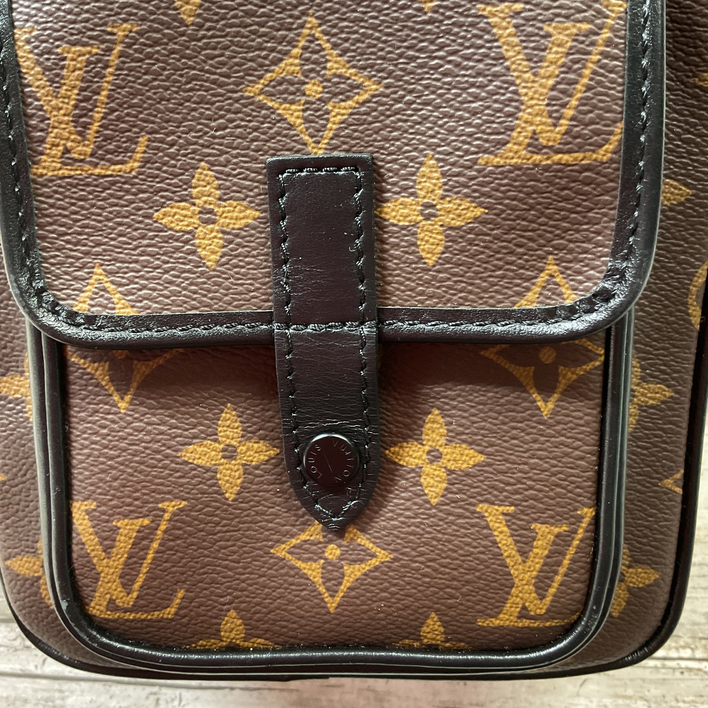 Crossbody Luxury Designer By Louis Vuitton In Black & Brown, Size:Small