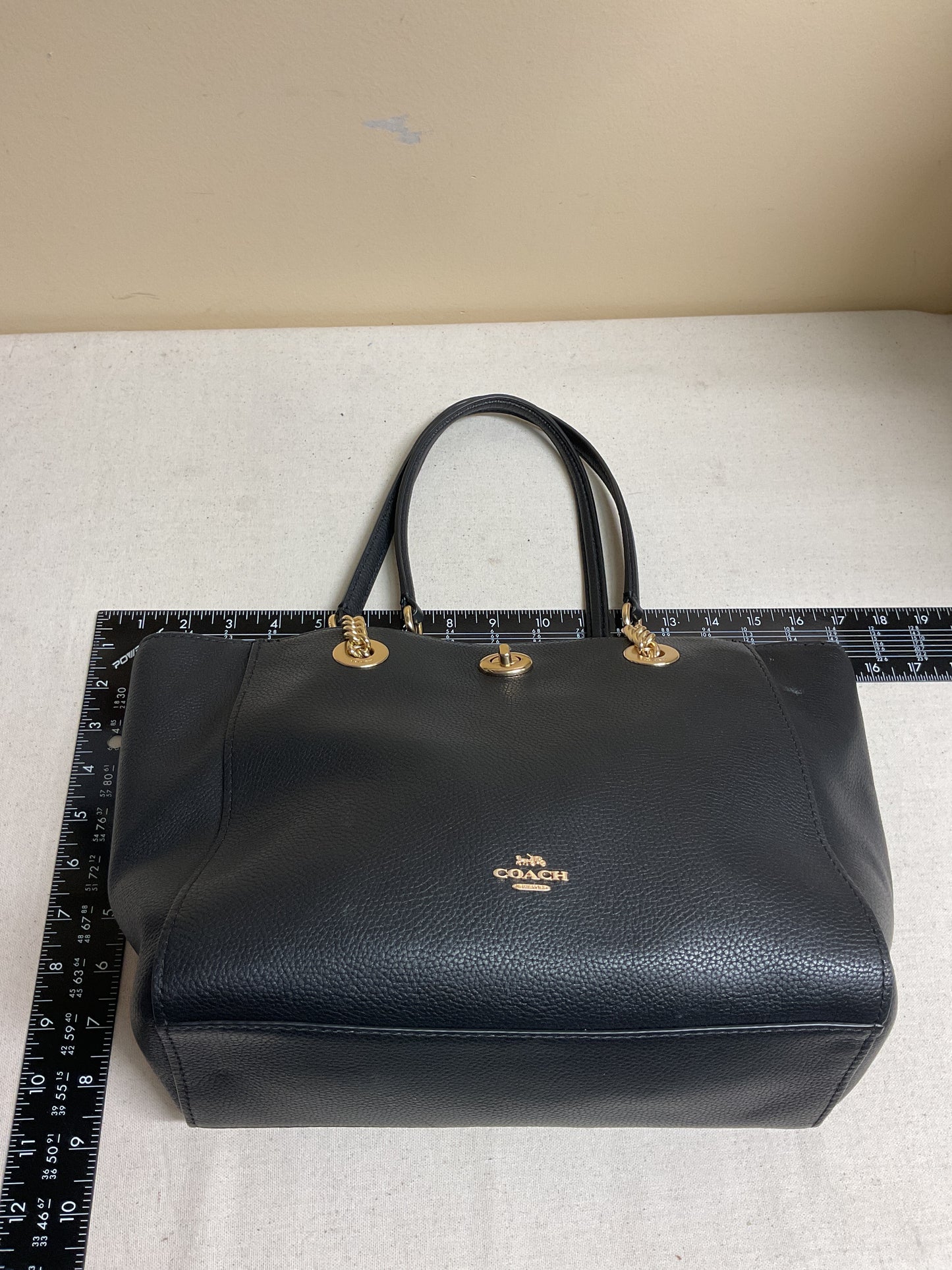 Tote Designer By Coach In Black, Size:Medium