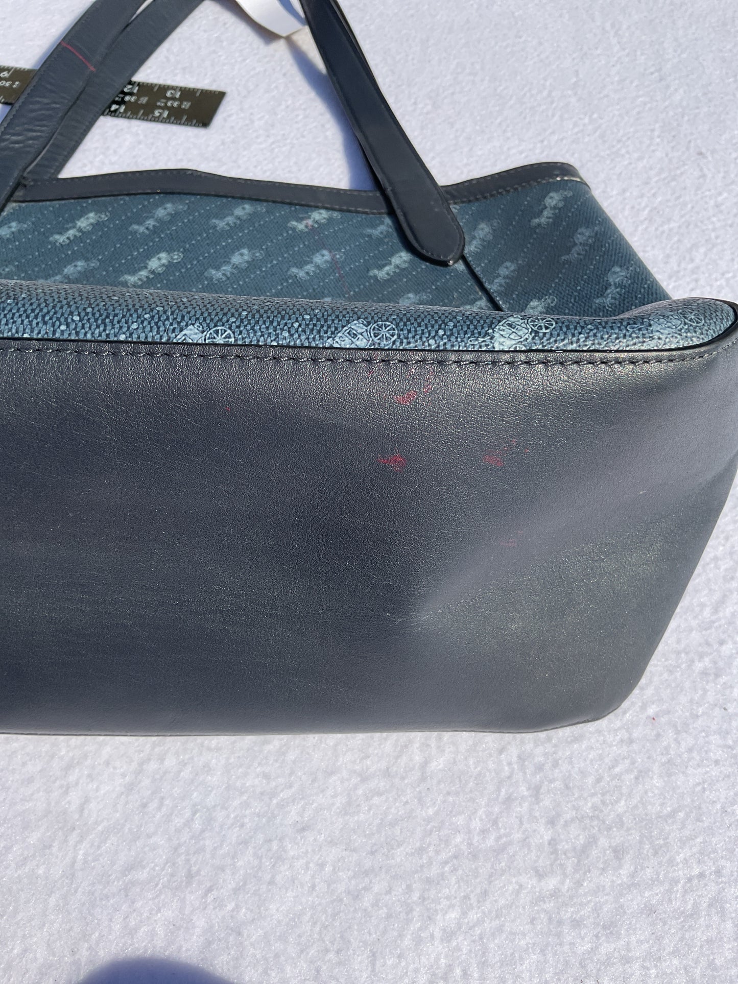 Handbag Designer By Coach In Blue, Size:Large / as is