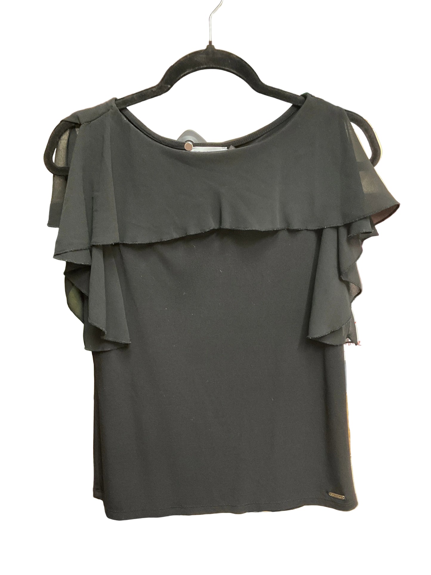 Top Ss By Calvin Klein In Black, Size:Xs