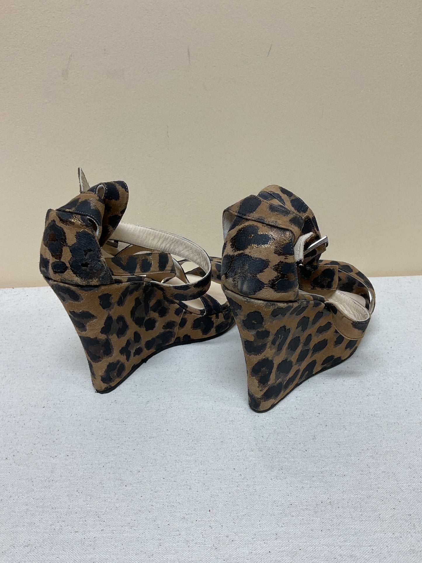 Sandals Luxury Designer By Jimmy Choo In Animal Print, Size:11