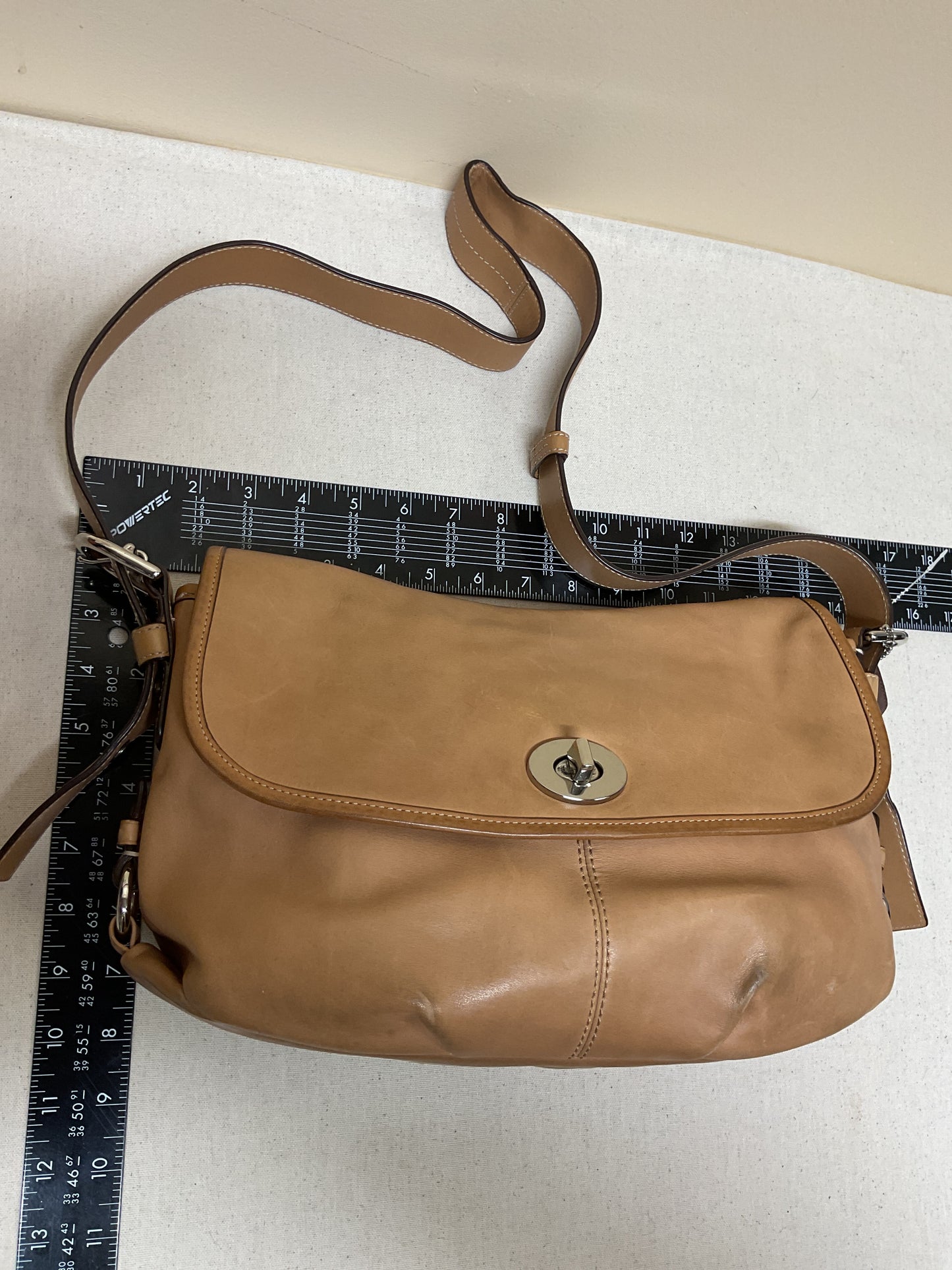 Handbag Designer By Coach In Tan, Size:Medium