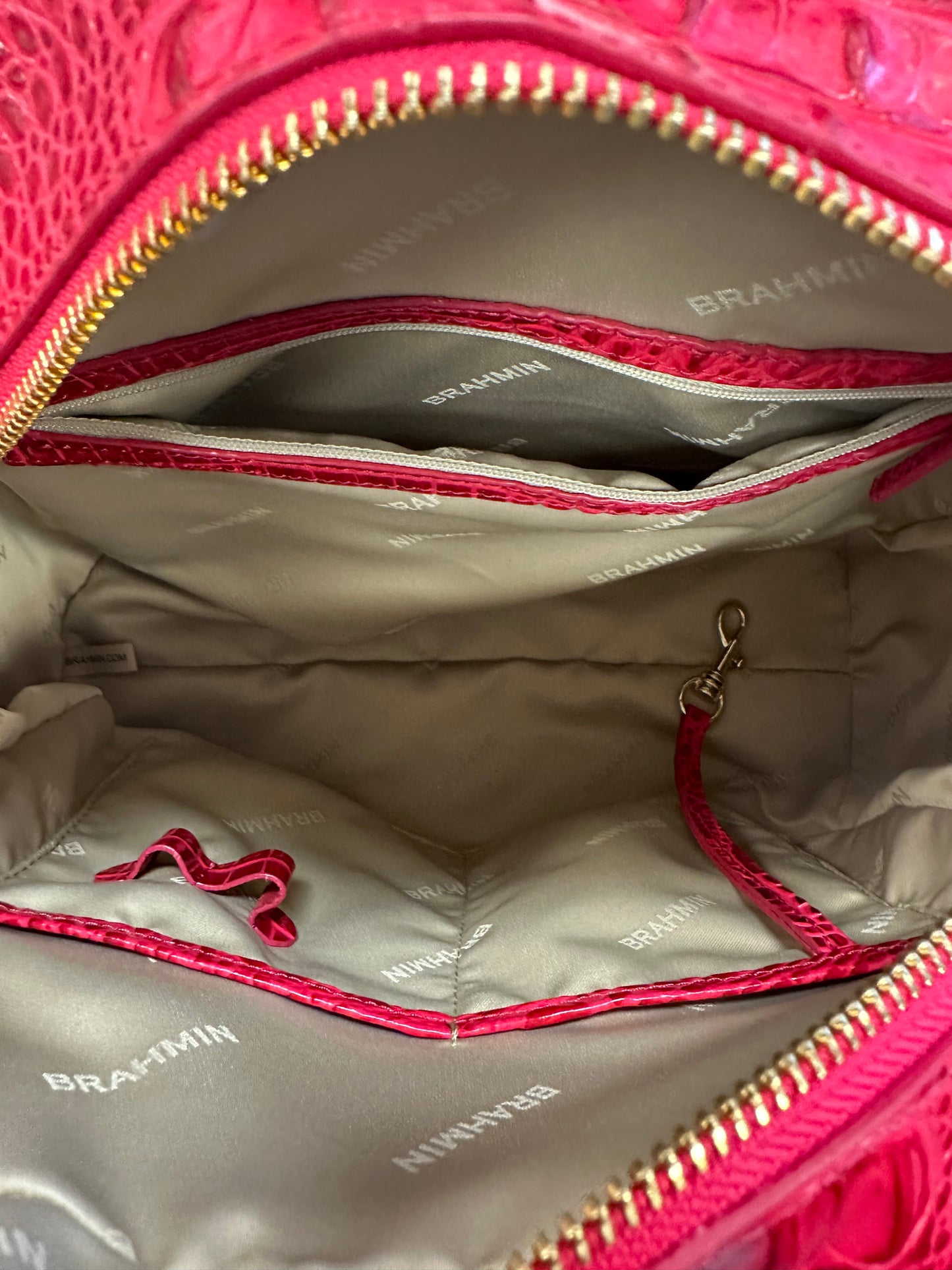 Handbag Designer By Brahmin In Red, Size:Large