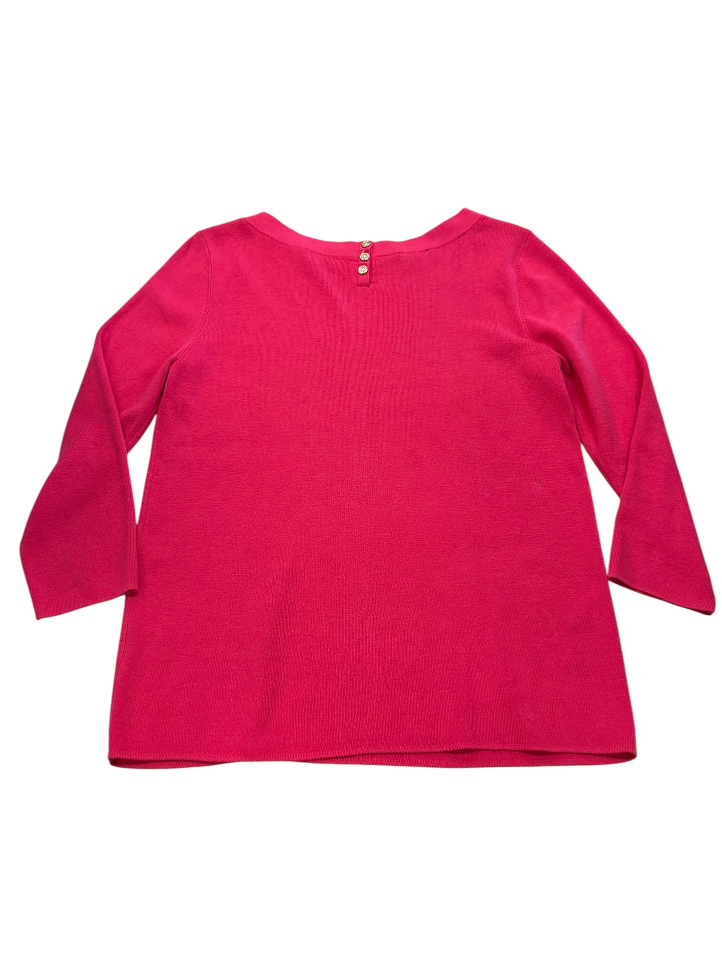 Top 3/4 Sleeve By Talbots In Pink, Size:L
