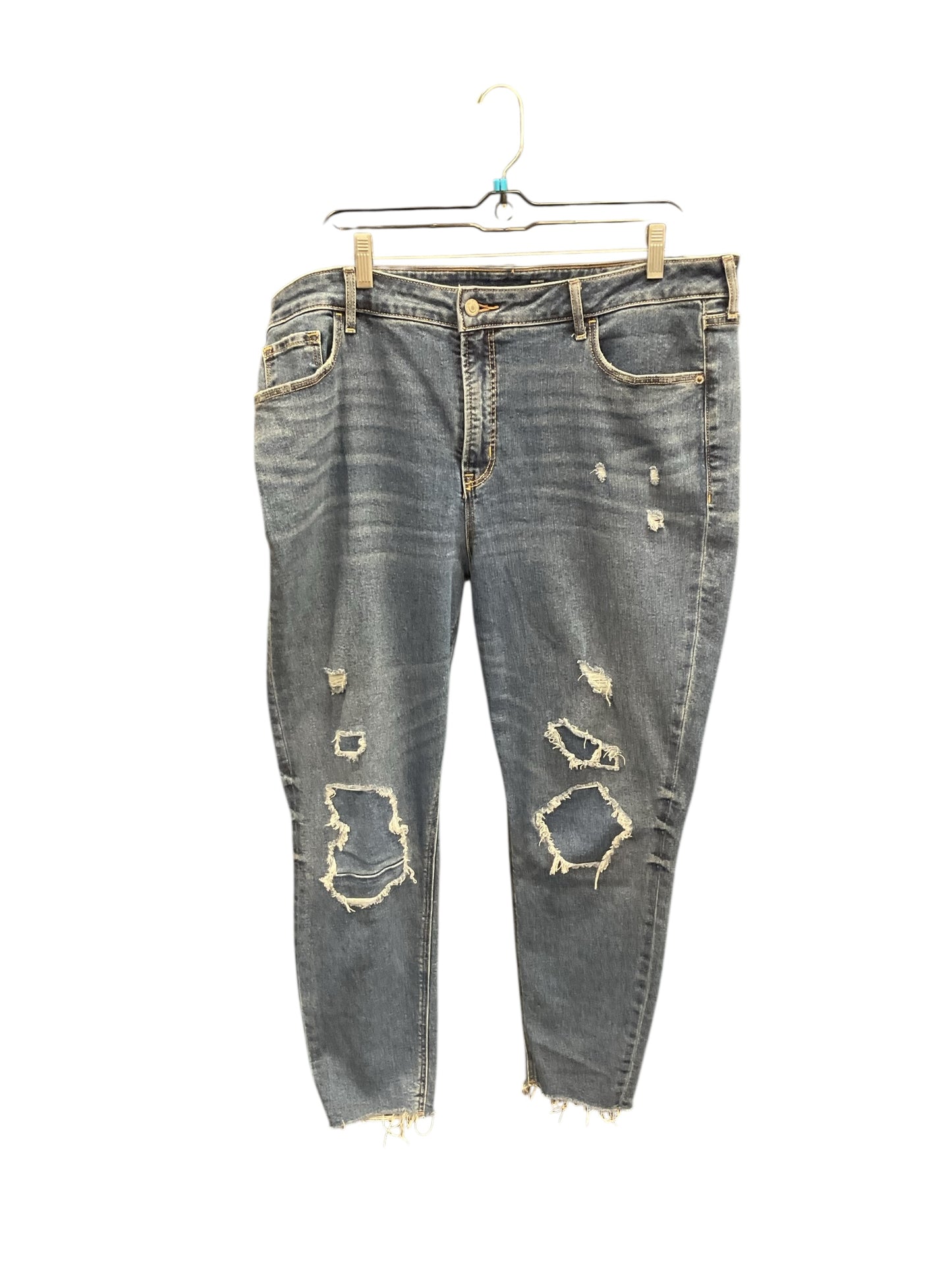 Jeans Skinny By Old Navy In Blue Denim, Size:18