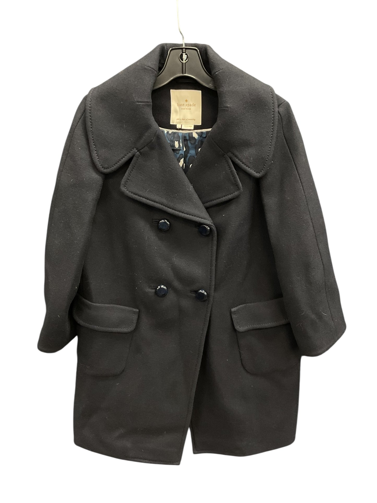 Coat Designer By Kate Spade In Navy, Size:S