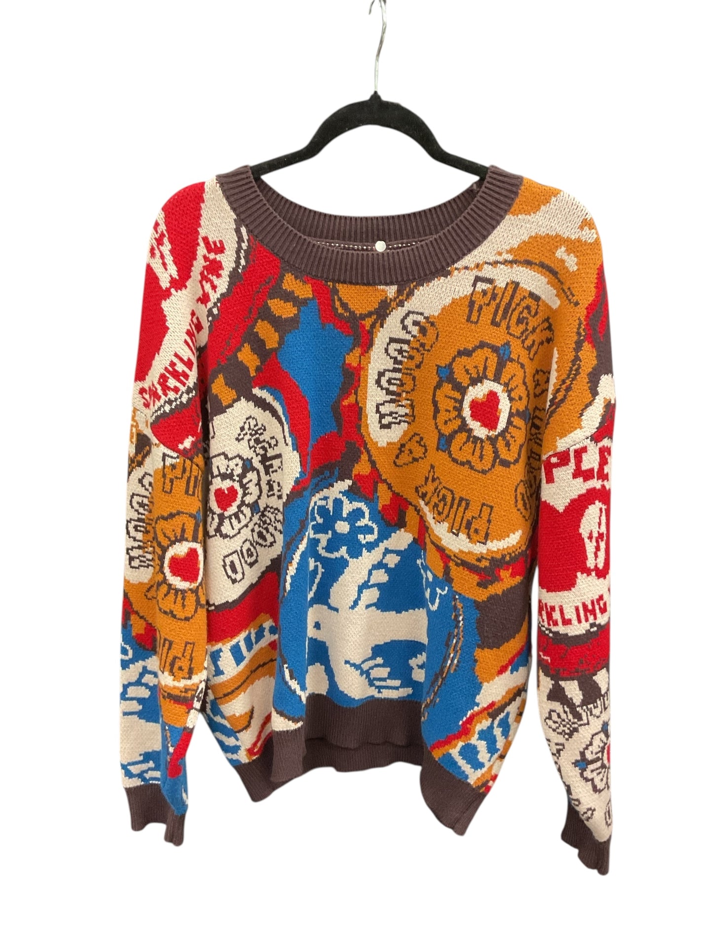 Sweater By Cider In Blue & Red, Size:L