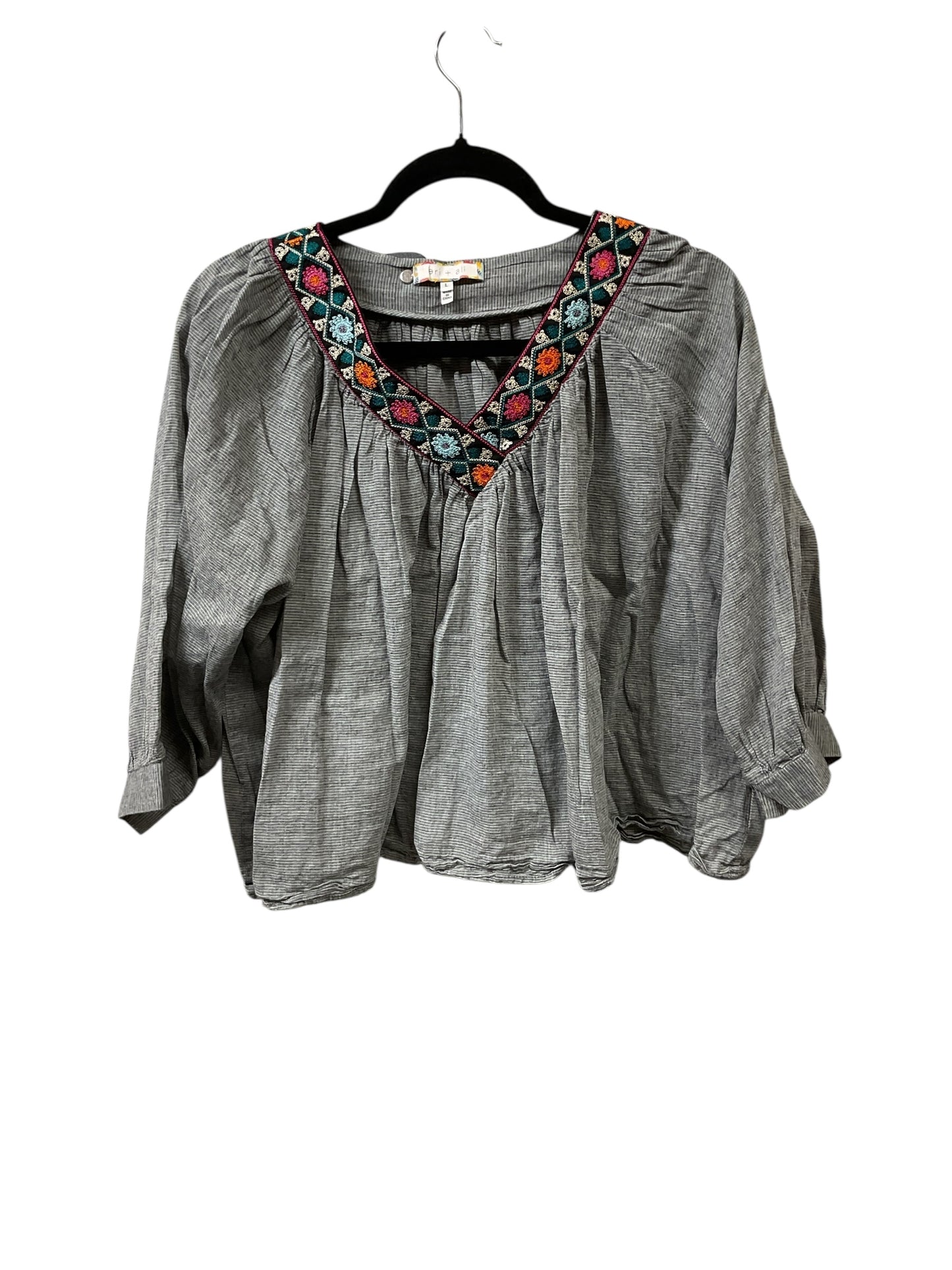 Top Ls By Eri + Ali In Grey, Size:L