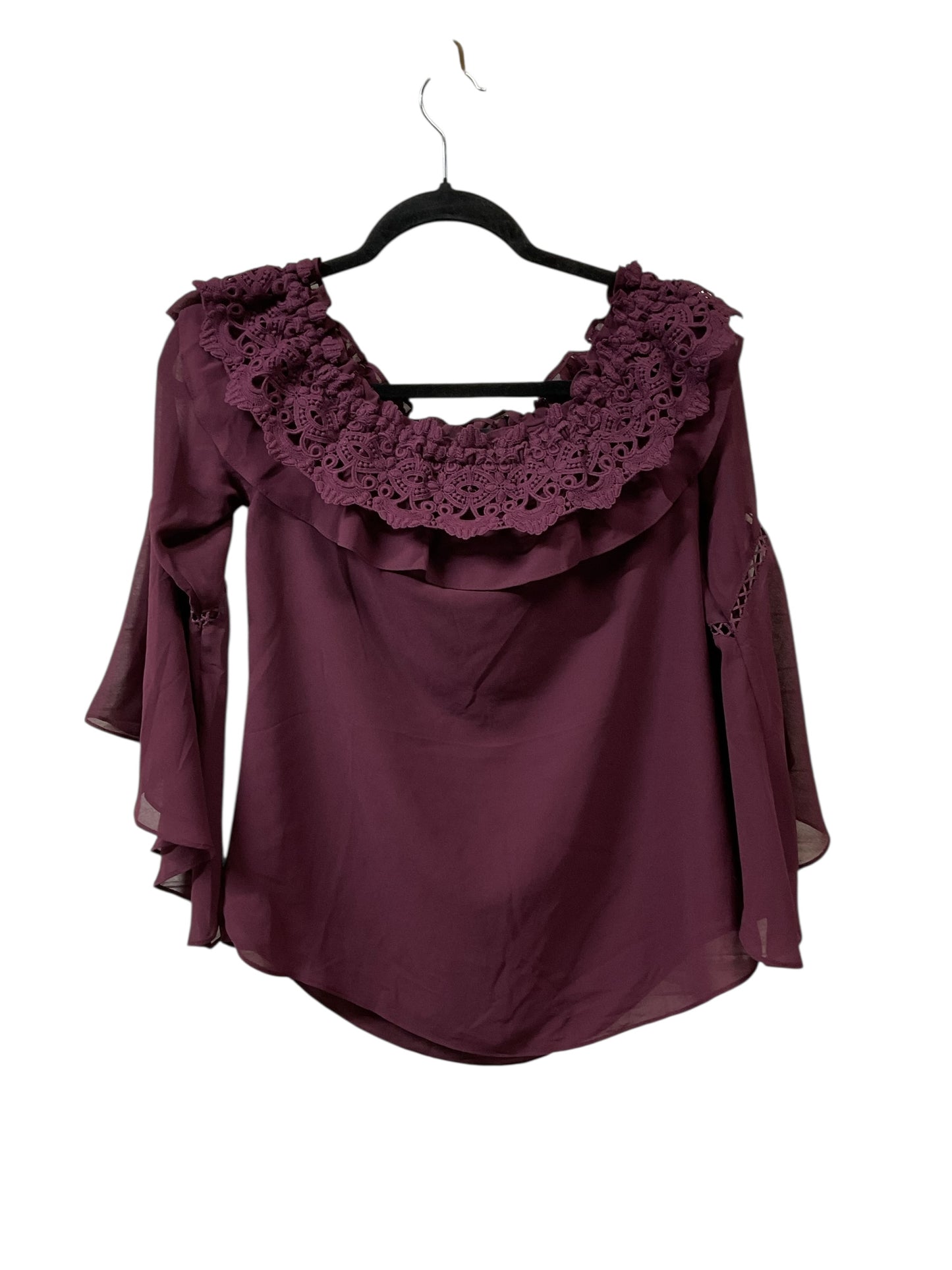 Blouse Ls By White House Black Market In Purple, Size:Xs