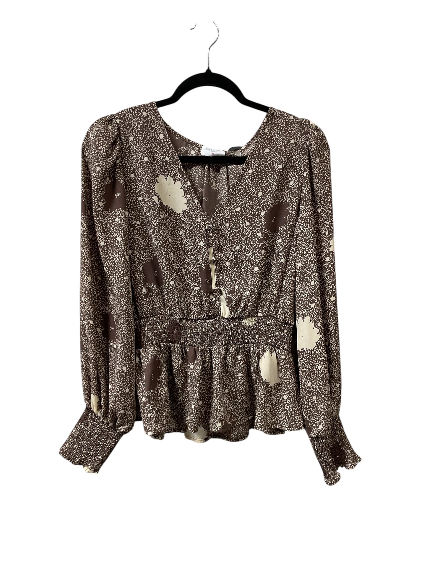 Top Ls By Sienna Sky In Brown & Tan, Size:Xl