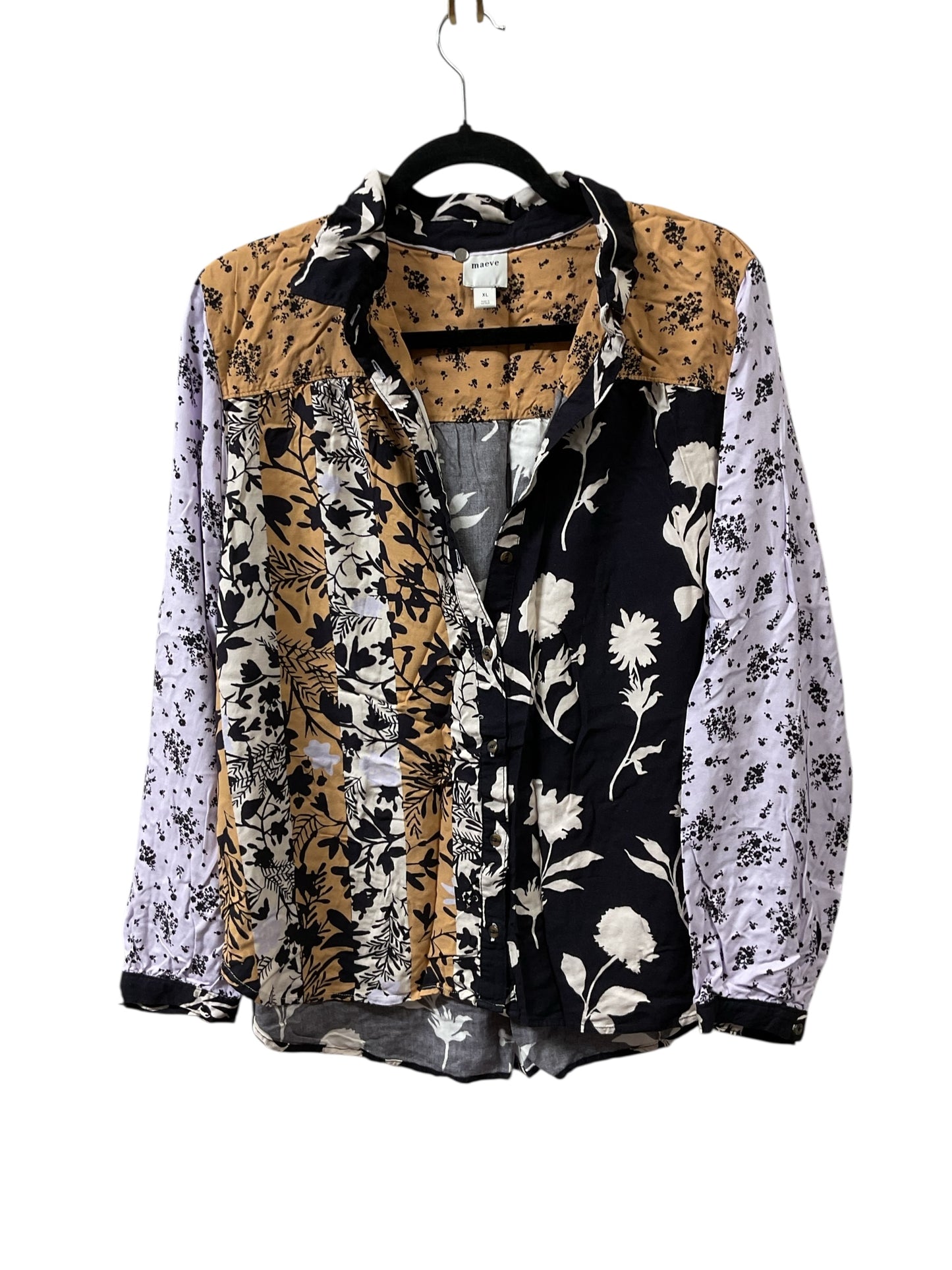 Top Ls By Maeve In Floral Print, Size:Xl