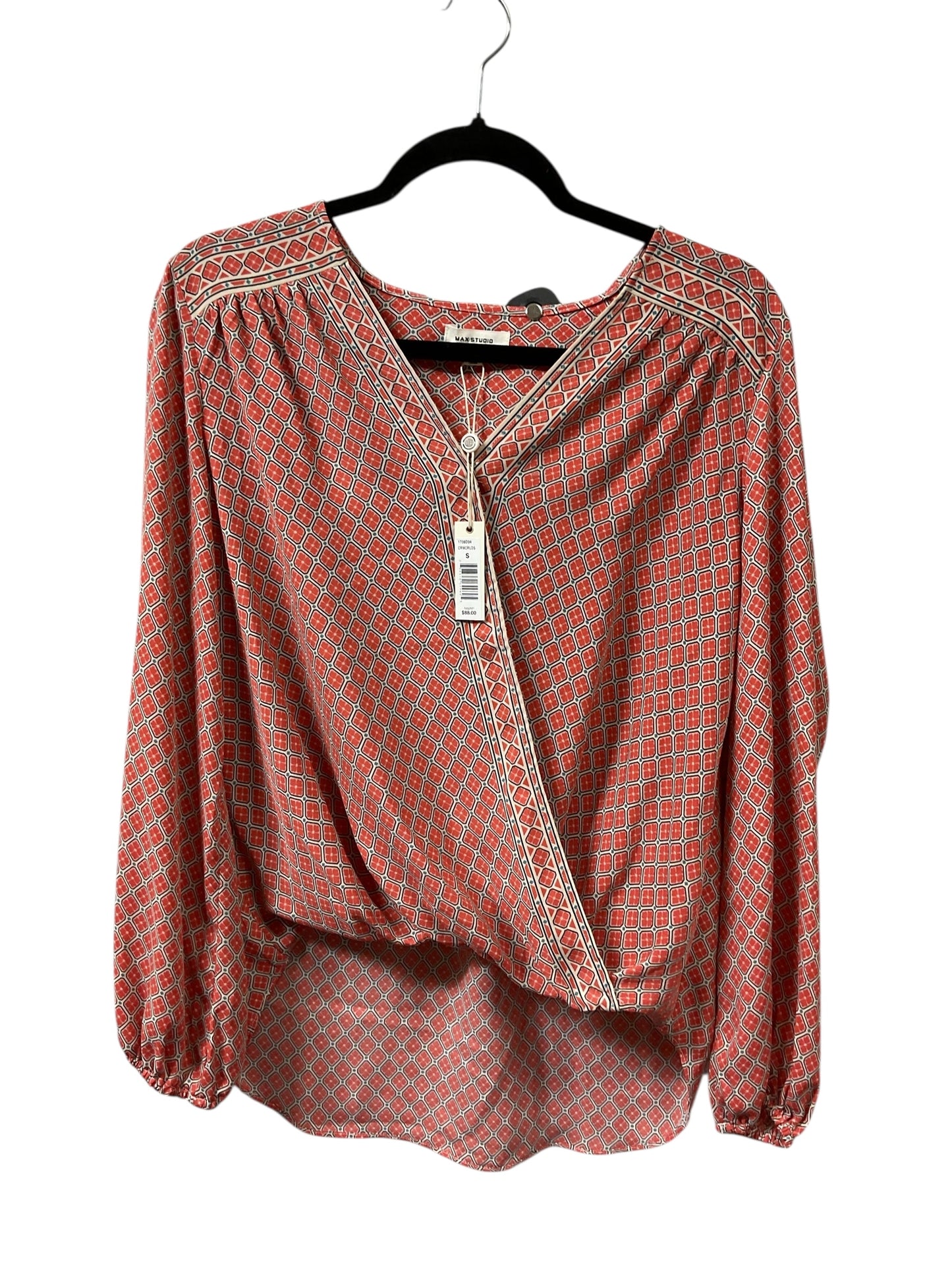 Top Ls By Max Studio In Red & Tan, Size:S