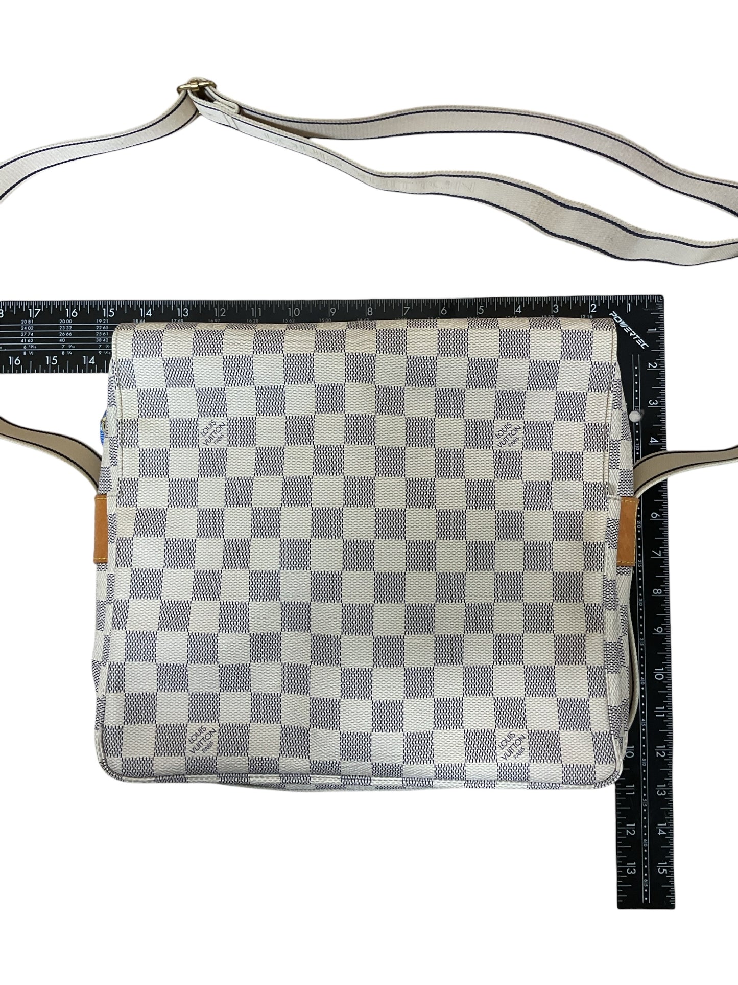 Handbag Luxury Designer By Louis Vuitton In Checkered Pattern, Size:Medium