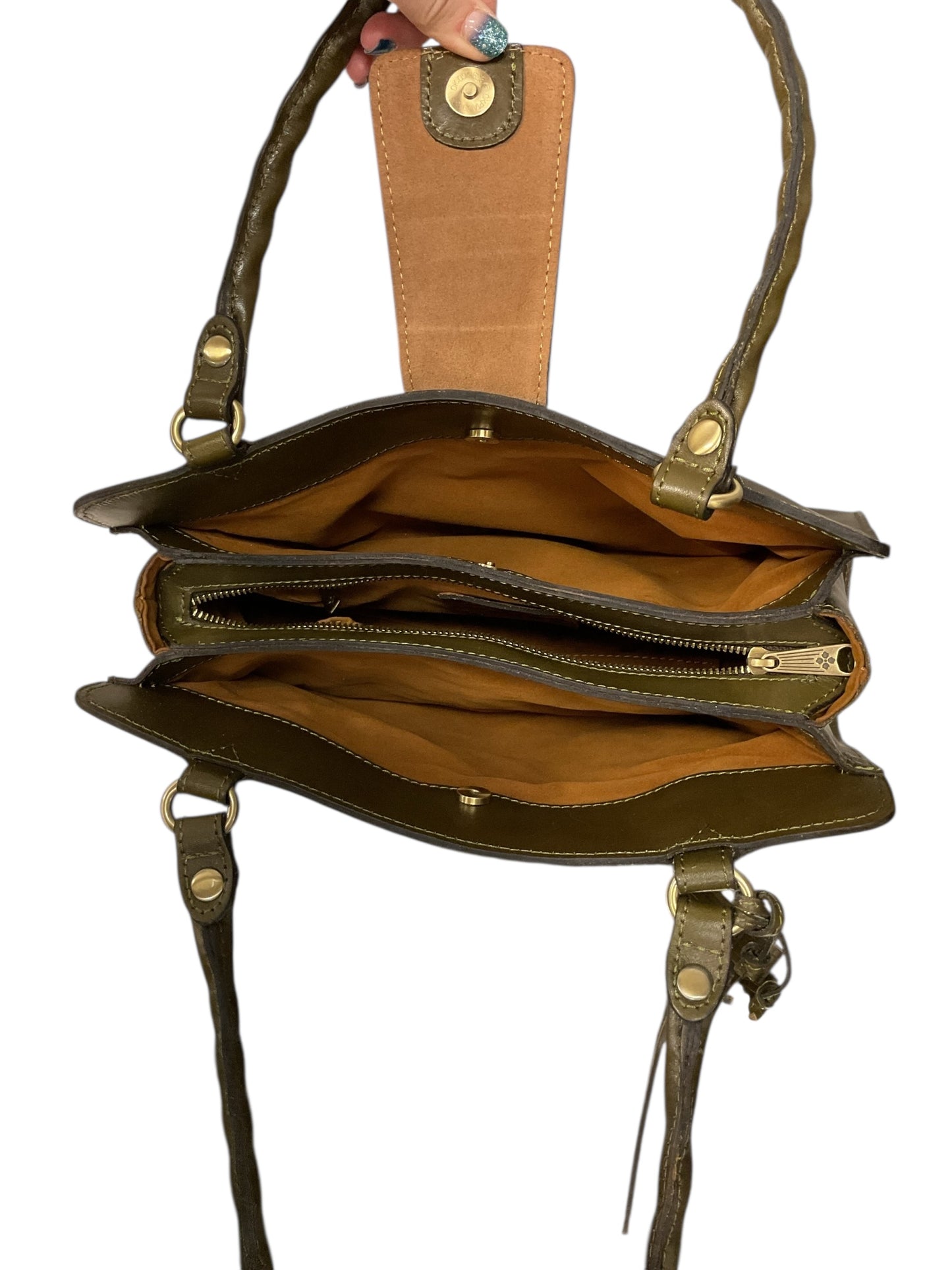 Handbag Designer By Patricia Nash In Green, Size:Medium