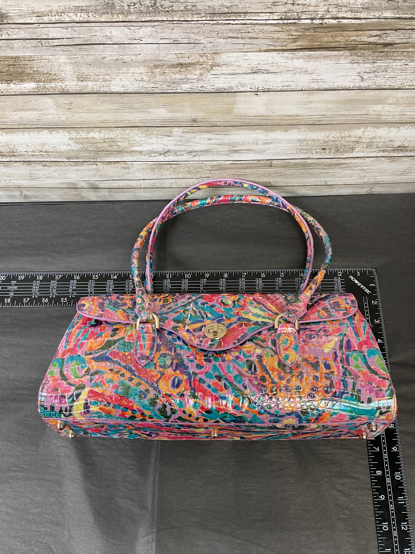 Handbag Designer By Brahmin In Multi, Size:Medium