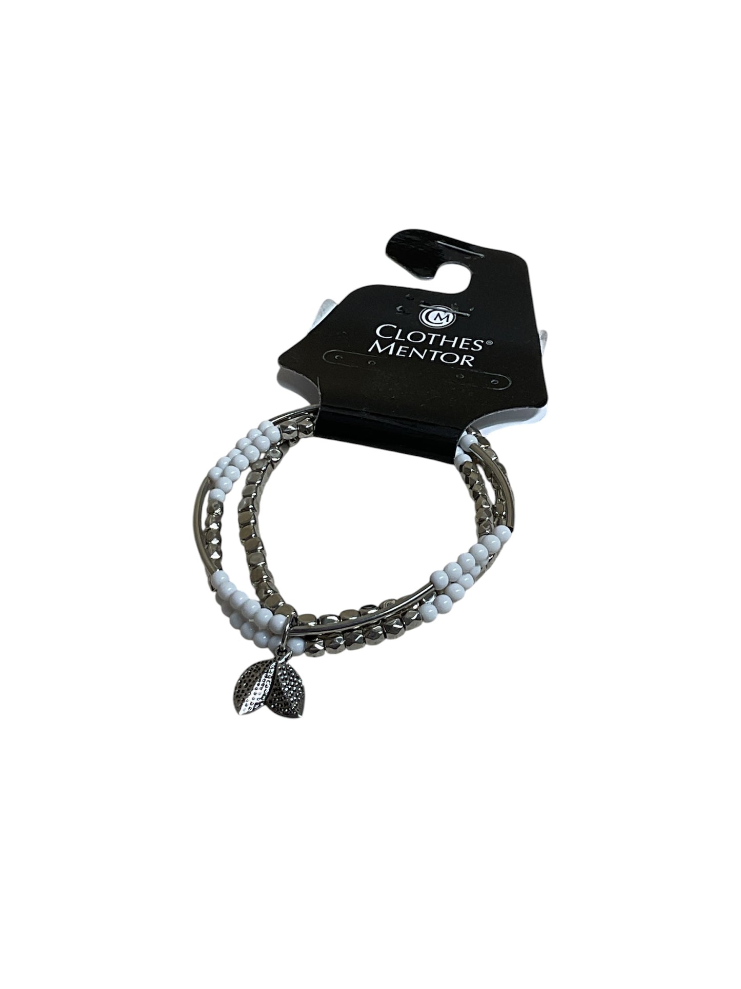 Bracelet Beaded By Paparazzi In Silver & White