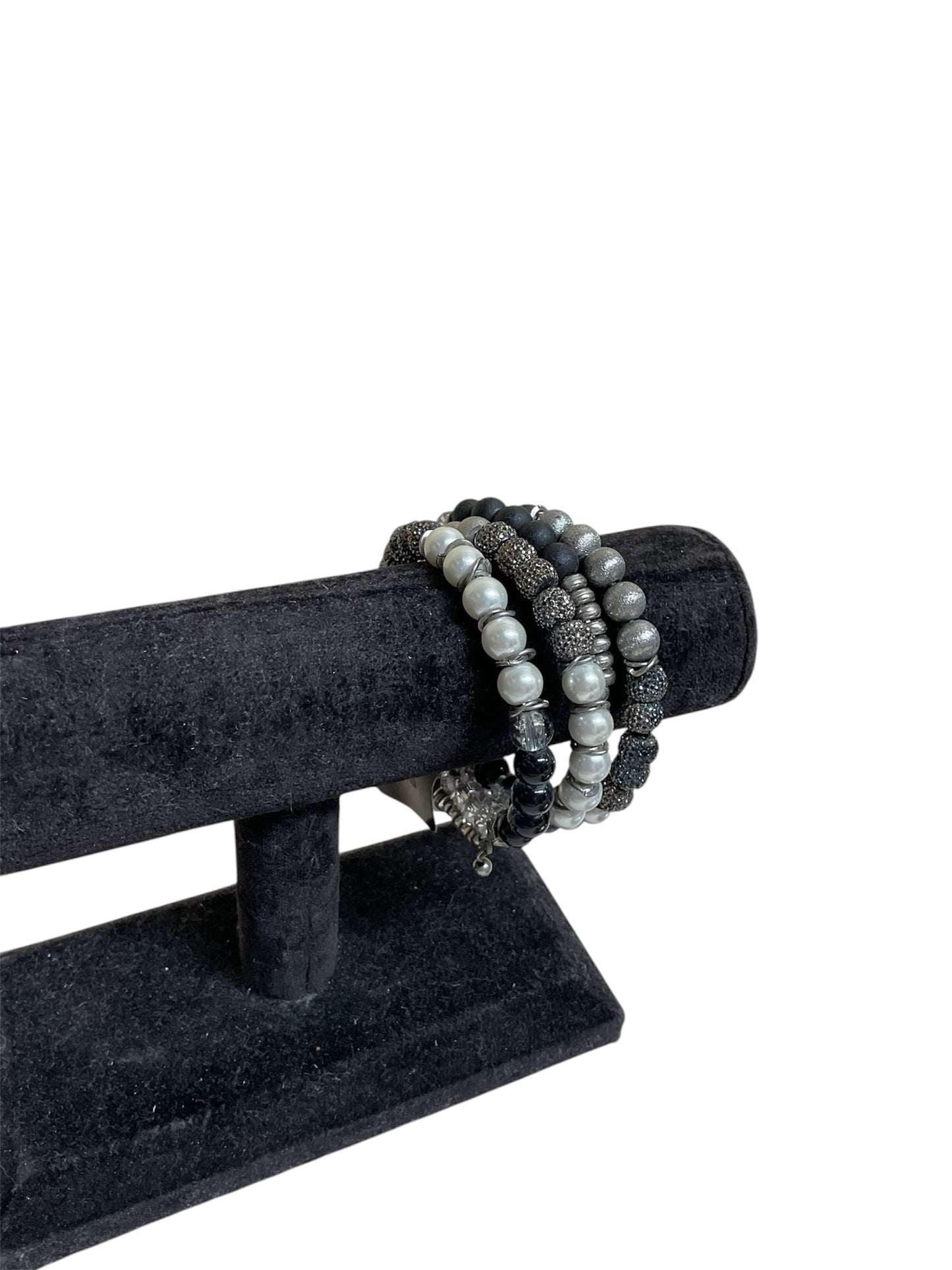 Bracelet Cuff By Clothes Mentor In Black & Grey