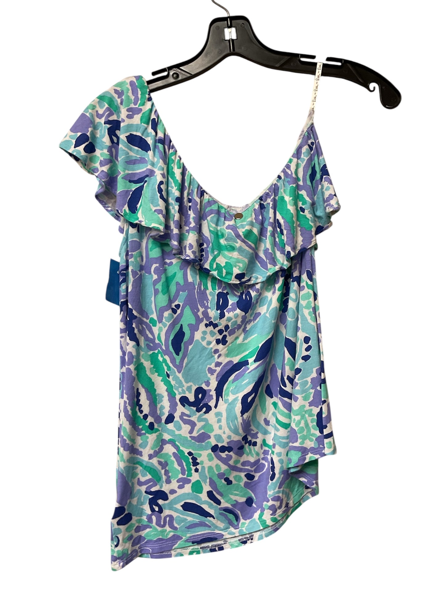 Top Sleeveless Designer By Lilly Pulitzer In Blue & Purple, Size:M