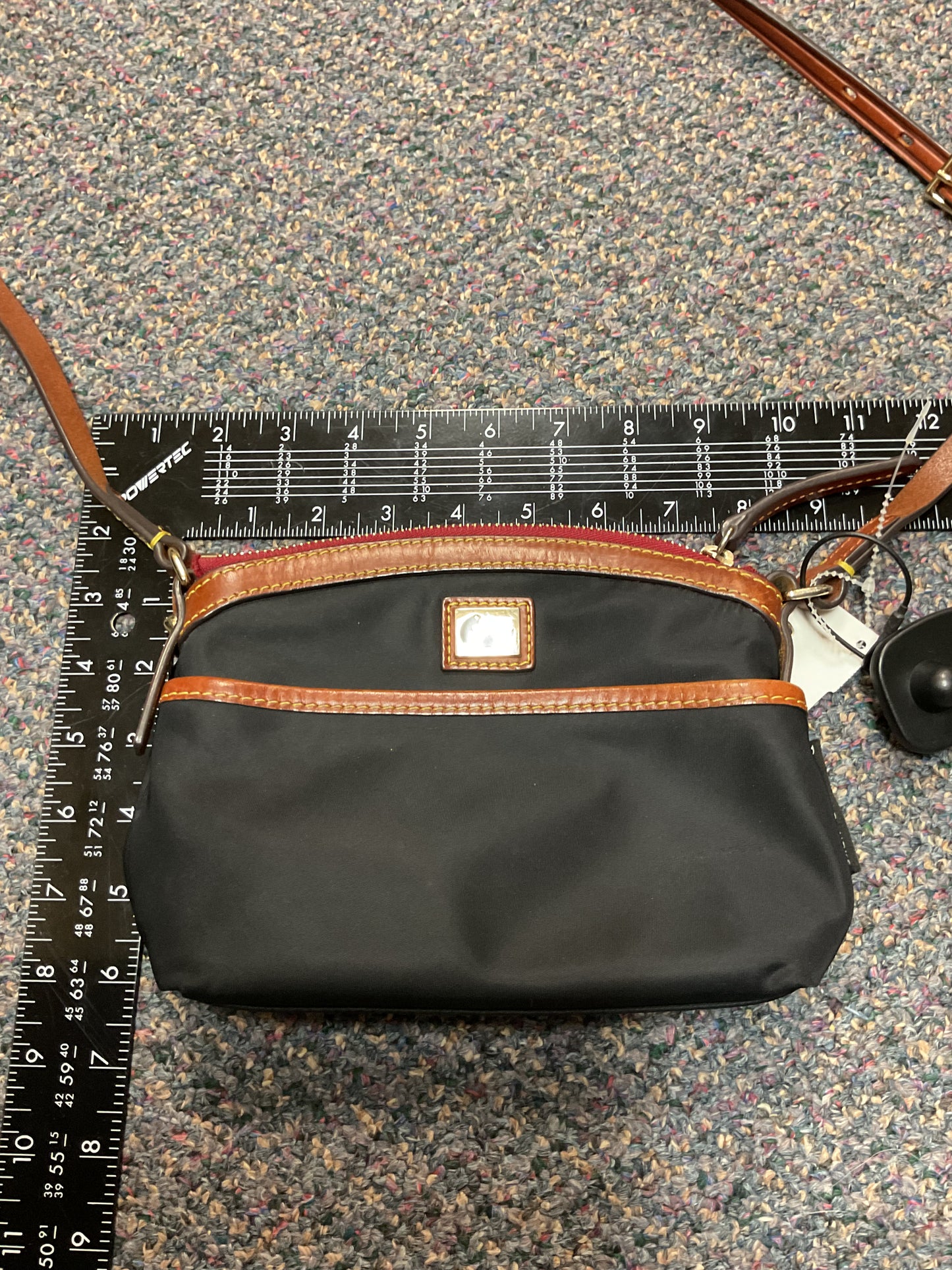 Crossbody Designer By Dooney And Bourke In Black & Brown, Size:Small