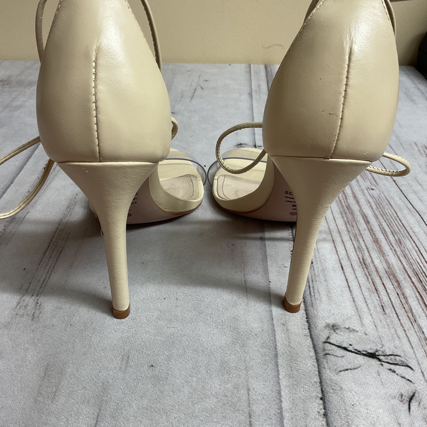 Sandals Heels Stiletto By Schutz In Tan, Size:6