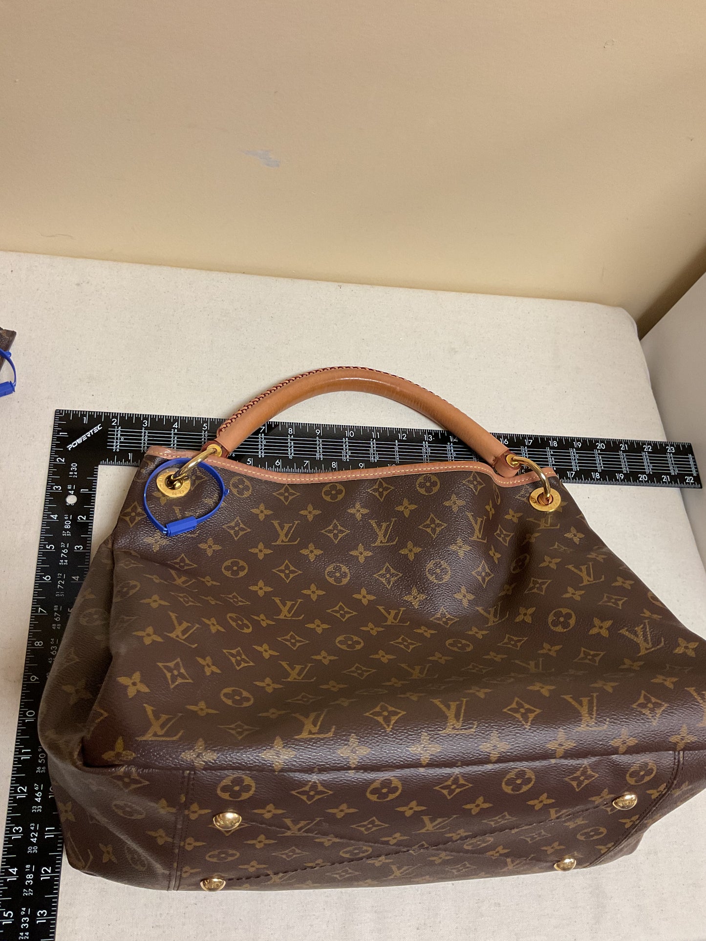 Handbag Luxury Designer By Louis Vuitton In Brown, Size:Large