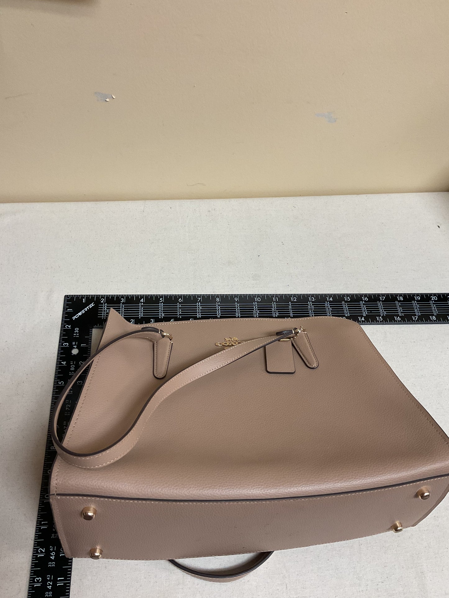 Handbag Designer By Coach In Taupe, Size:Large
