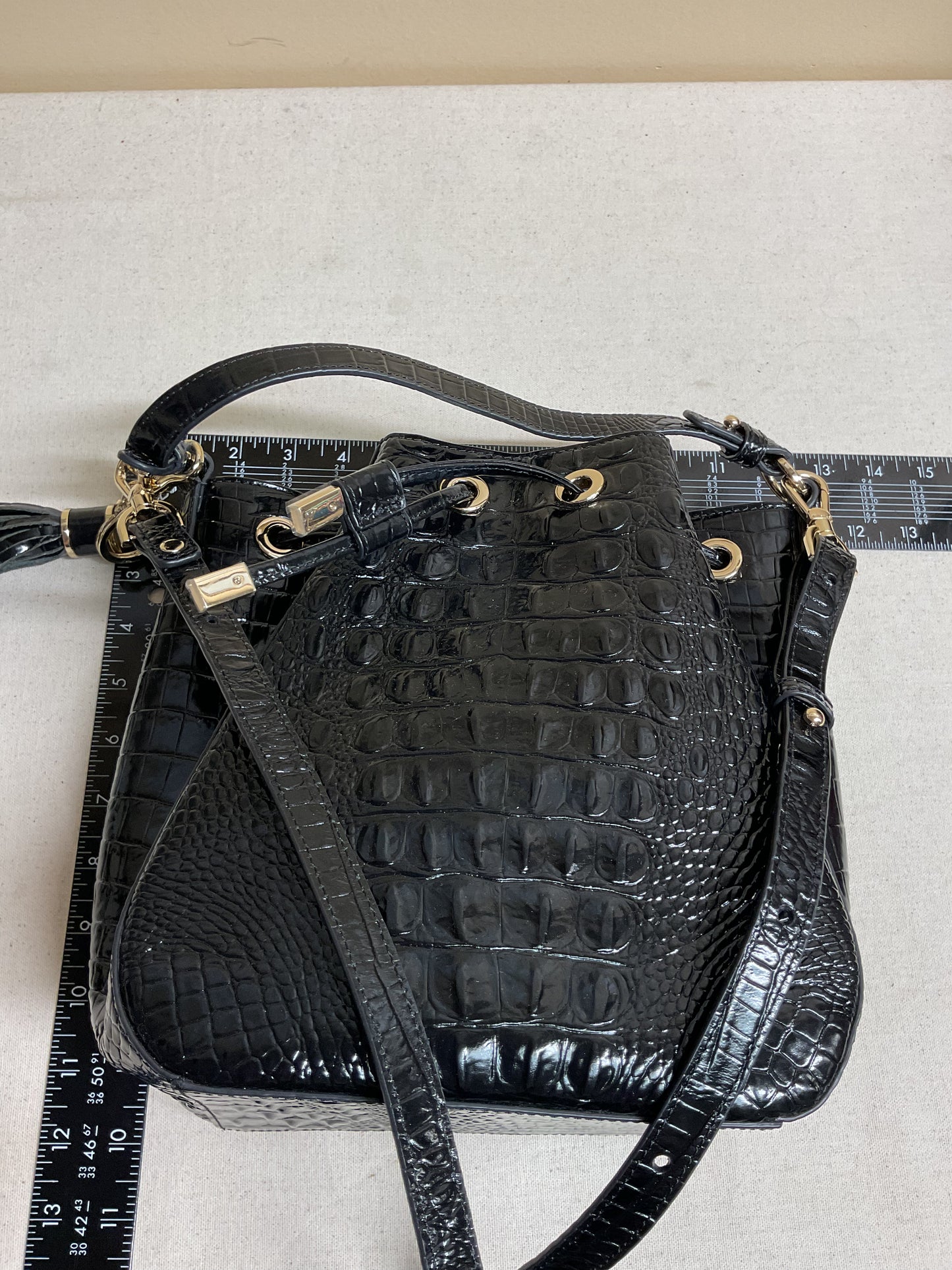 Handbag Designer By Brahmin In Black, Size:Medium