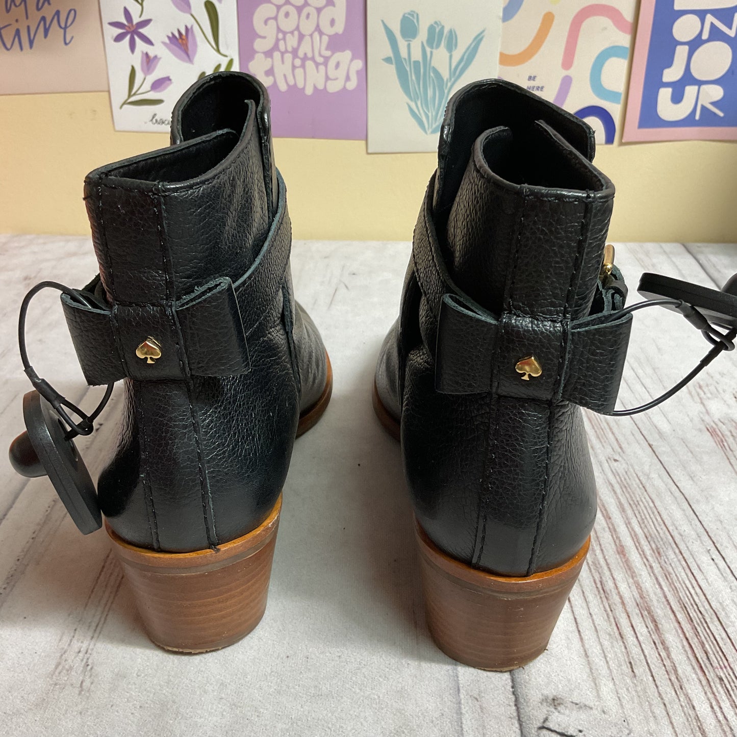 Boots Designer By Kate Spade In Black, Size:9.5