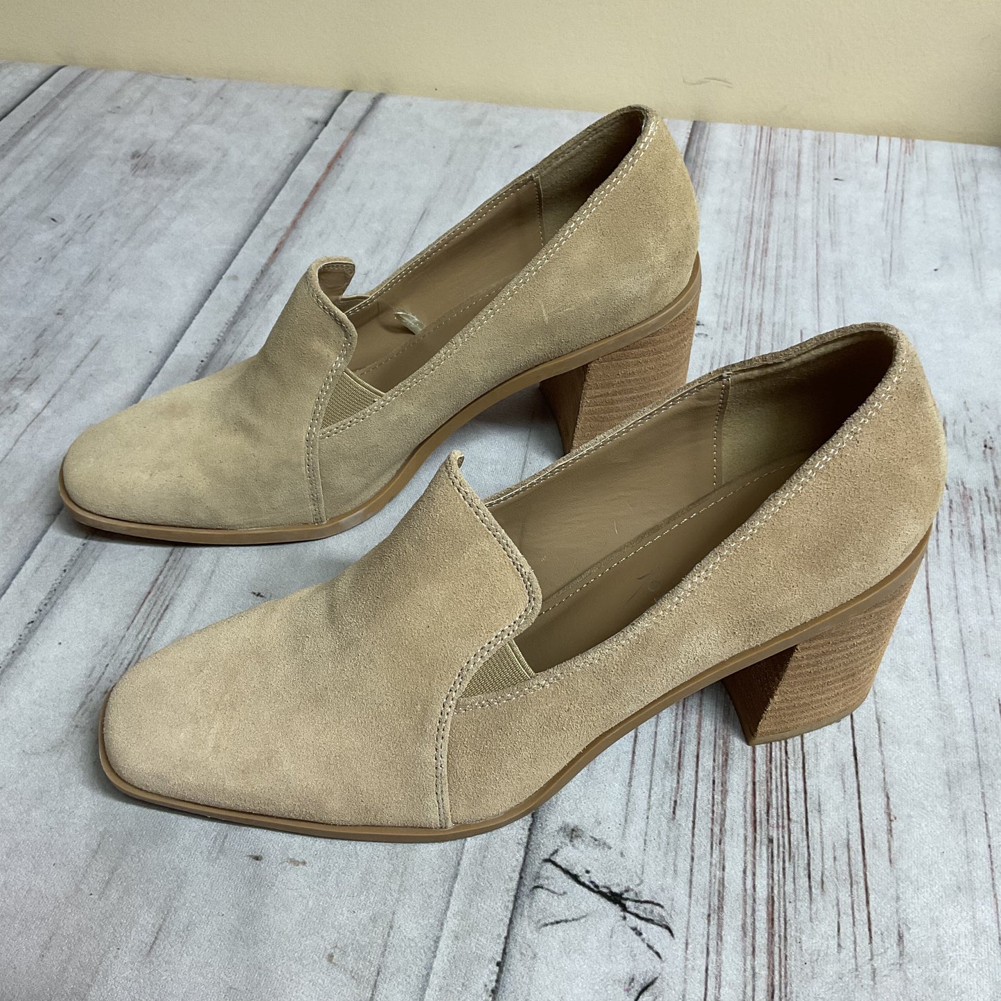 Shoes Heels Block By Joie In Tan, Size:8.5