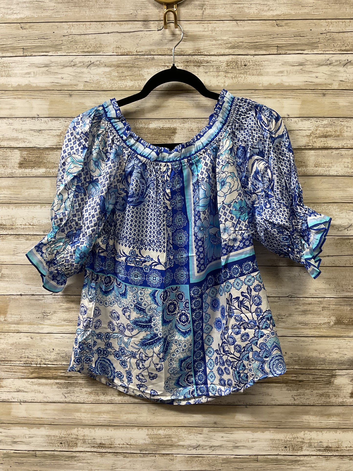 Top Ss By Hale Bob In Blue & White, Size:S