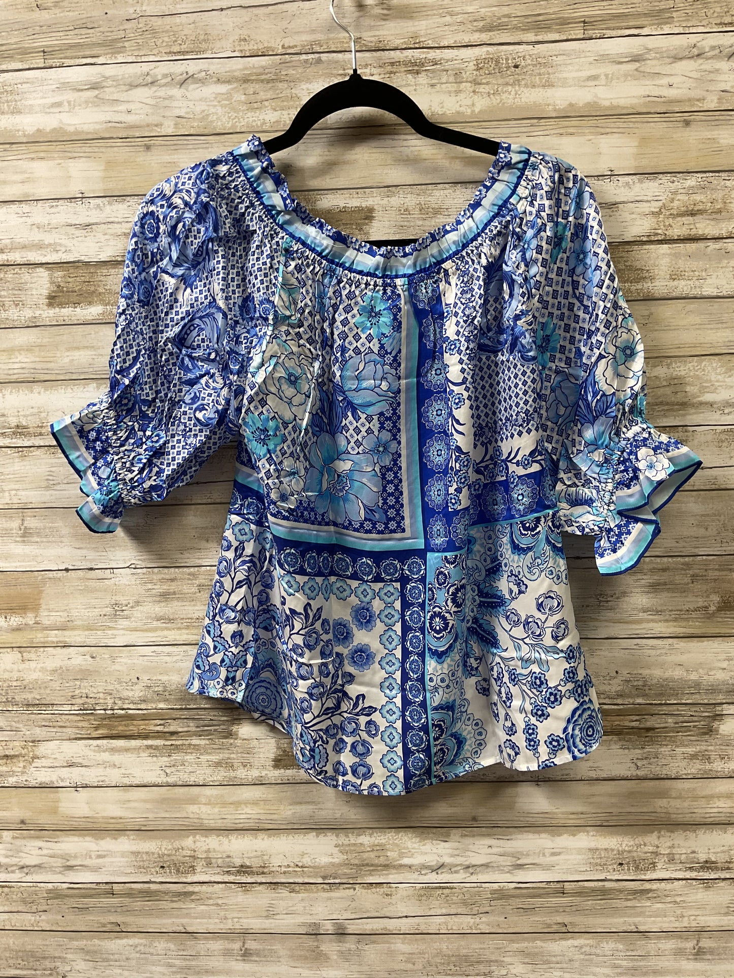 Top Ss By Hale Bob In Blue & White, Size:S