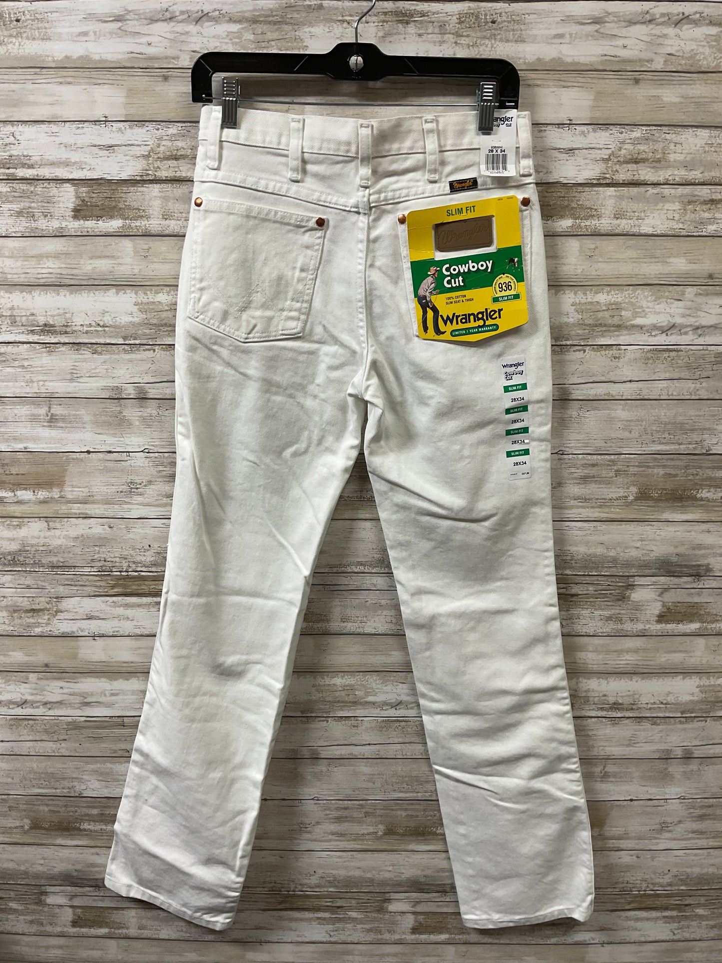 Jeans Straight By Wrangler In White, Size:6