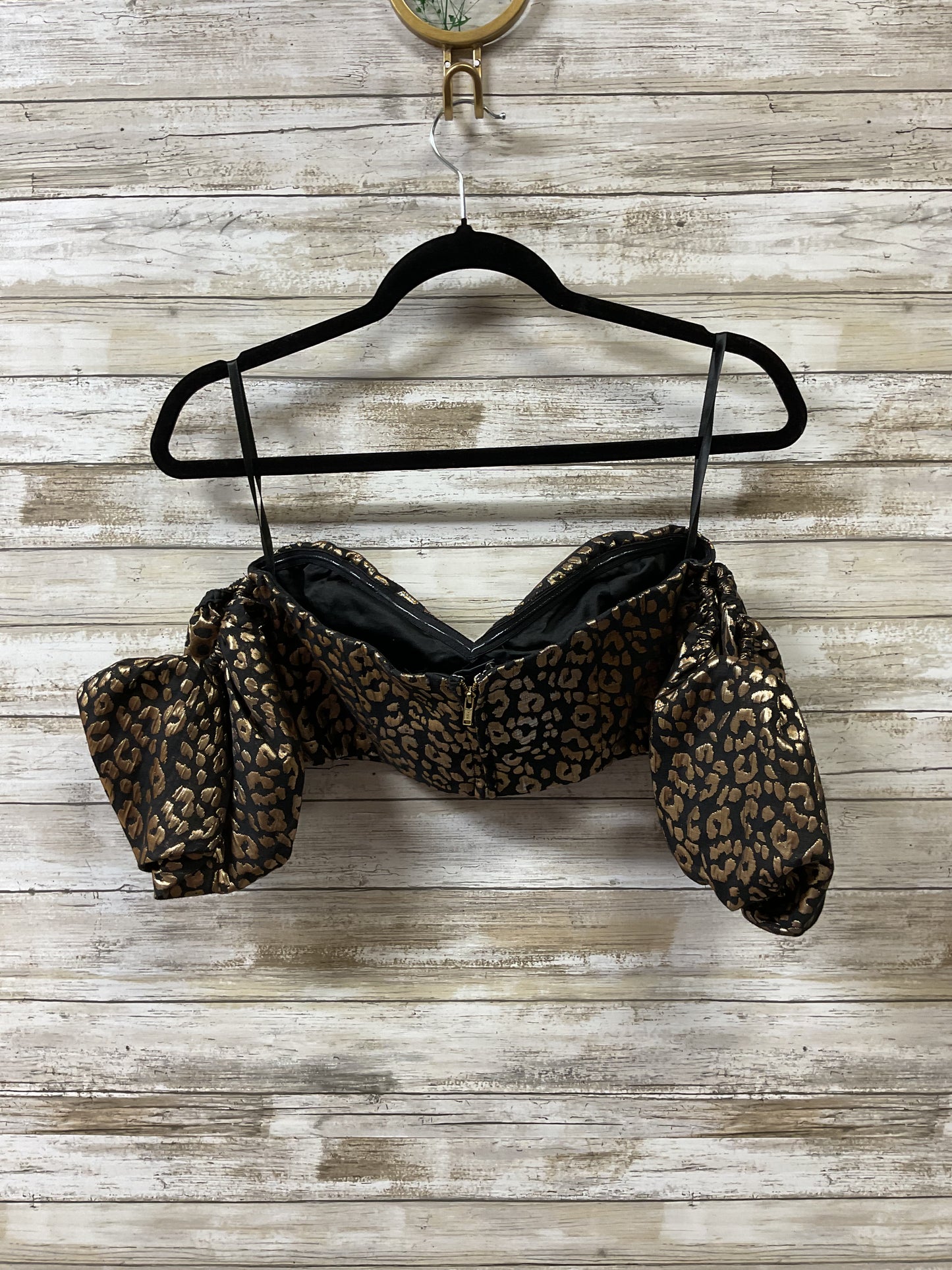 Top Ss By Cmb In Black & Gold, Size:S