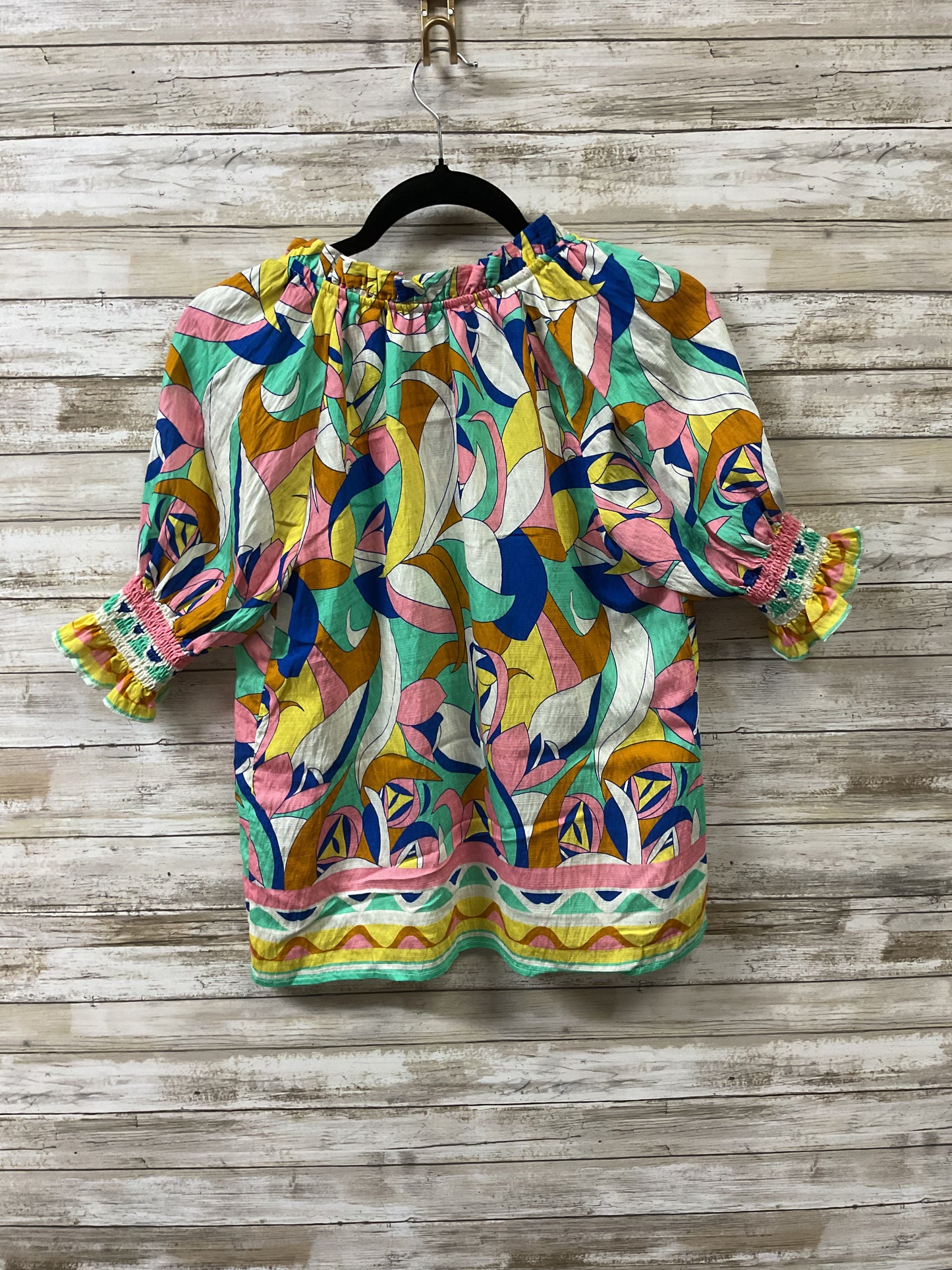 Top Ss By Joy Joy In Pink & Yellow, Size:Xs