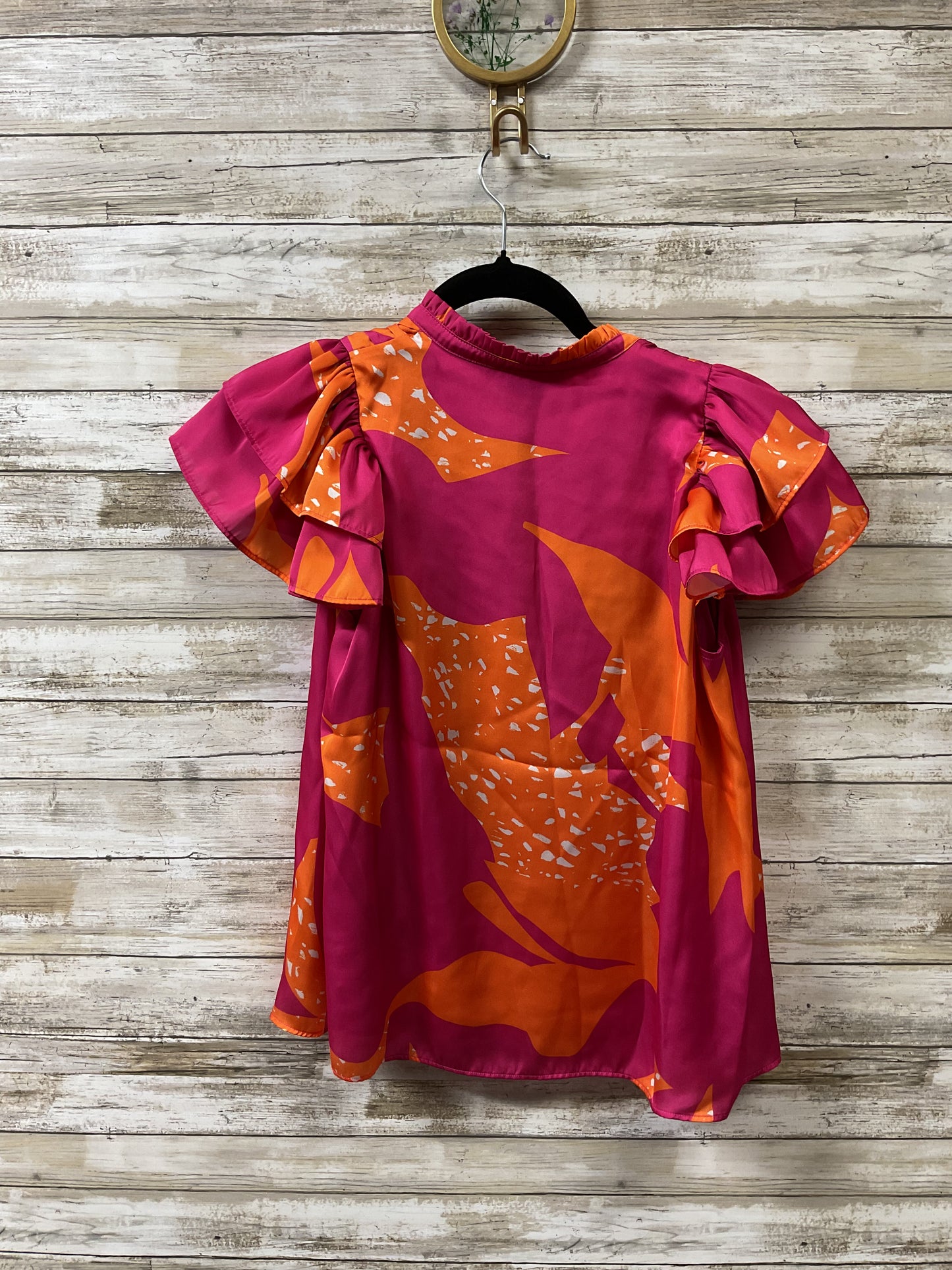 Top Ss By Cmb In Orange & Pink, Size:Xs