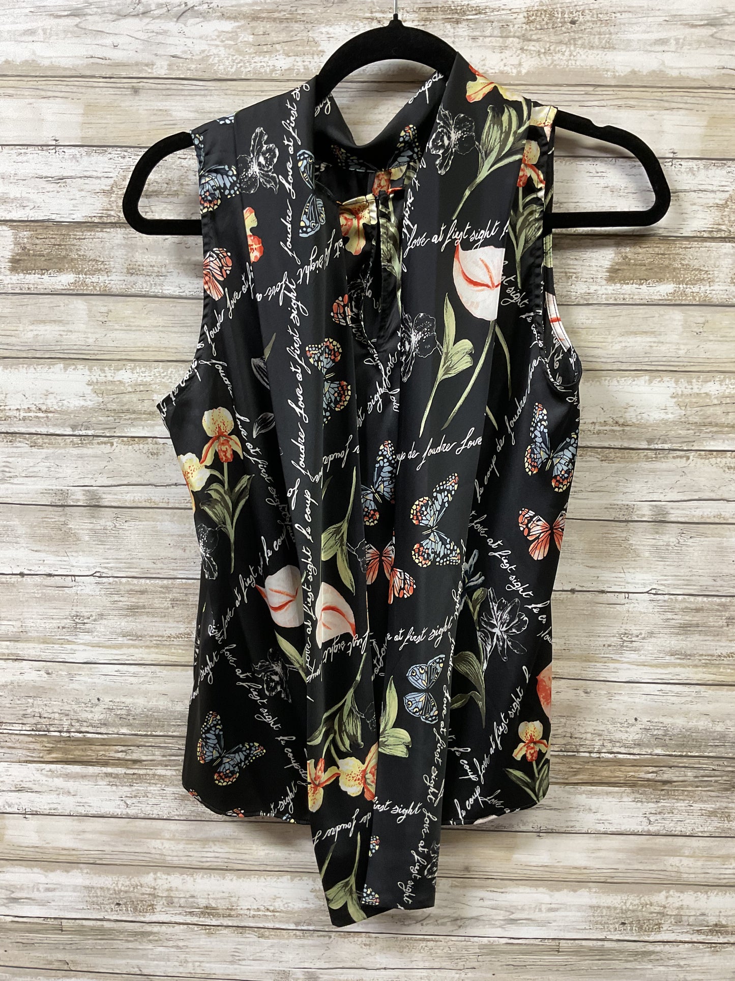 Top Sleeveless By White House Black Market In Black & Green, Size:Xs