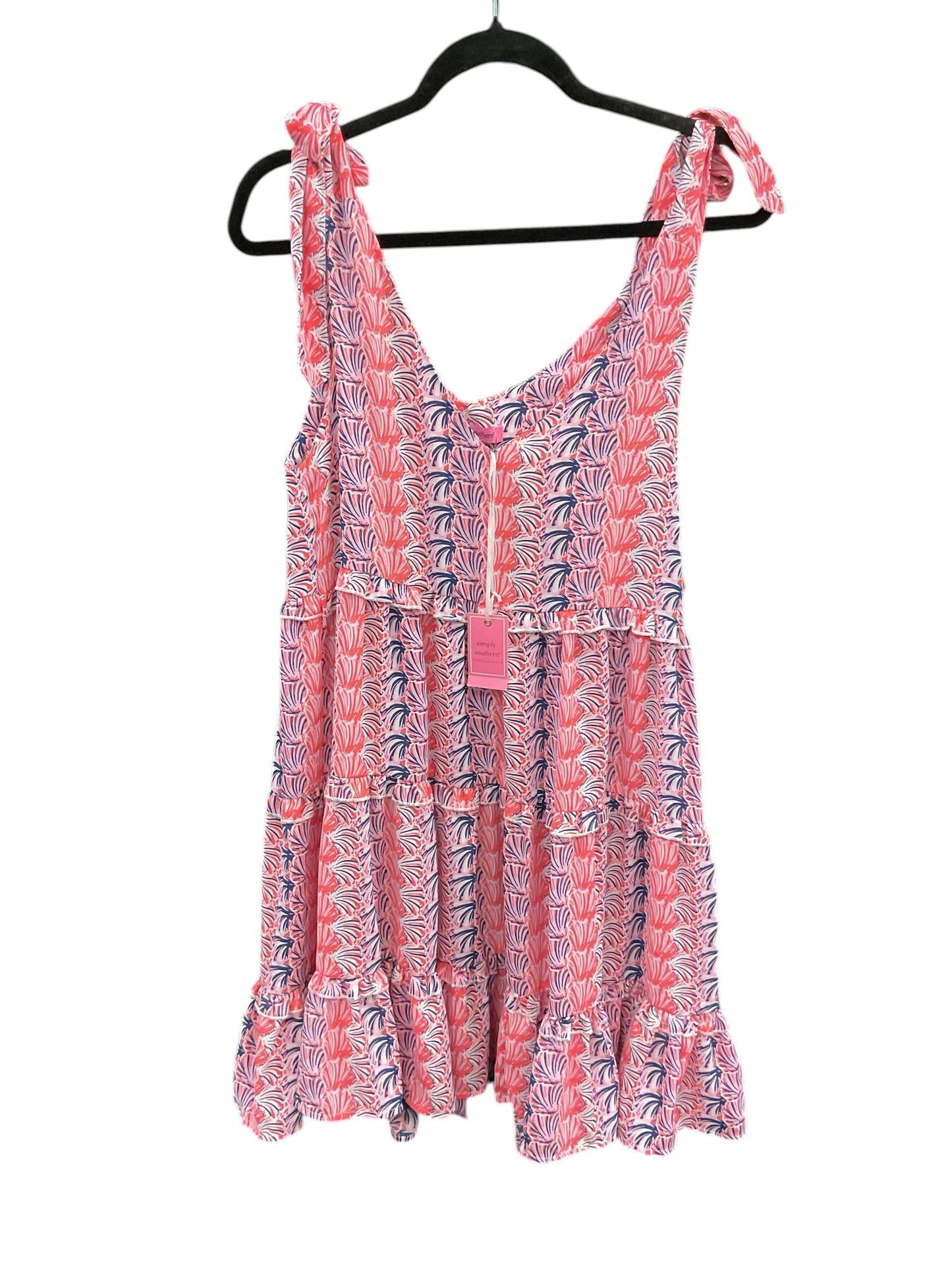 Dress Casual Short By Simply Southern In Blue & Pink, Size:Xs
