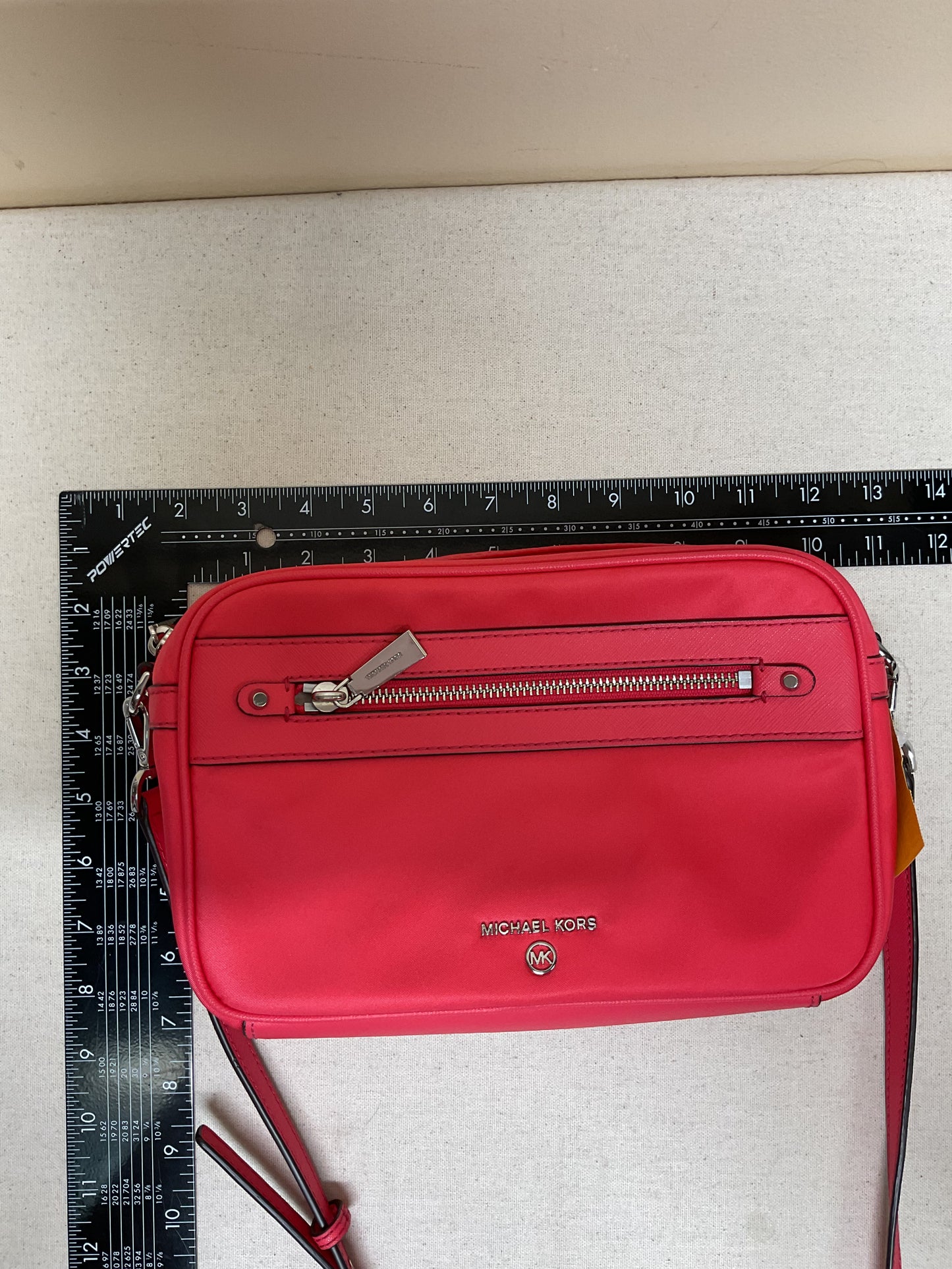 Crossbody Designer By Michael Kors In Coral, Size:Small