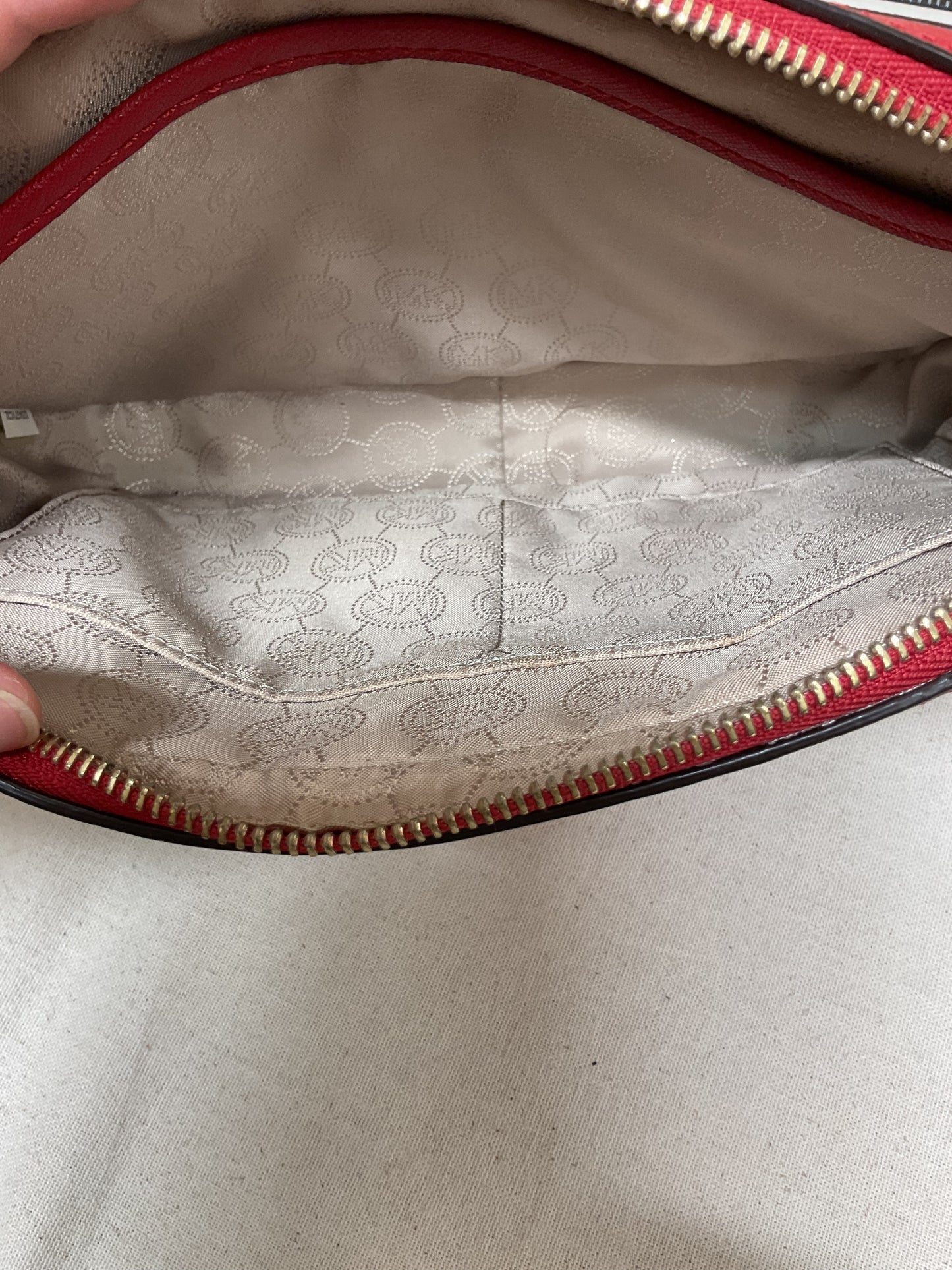 Handbag Designer By Michael Kors In Red, Size:Small