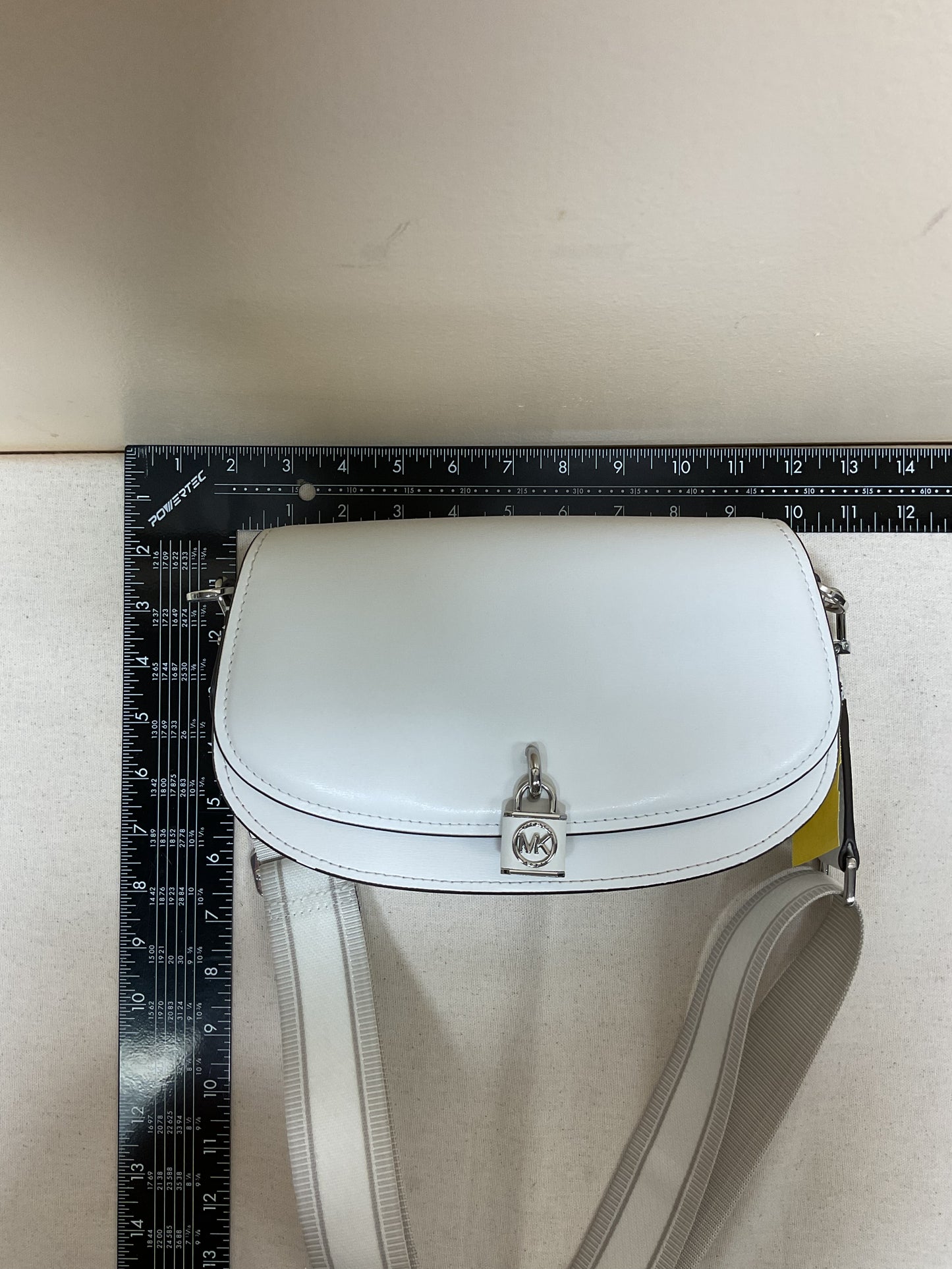 Handbag Designer By Michael Kors In White, Size:Small