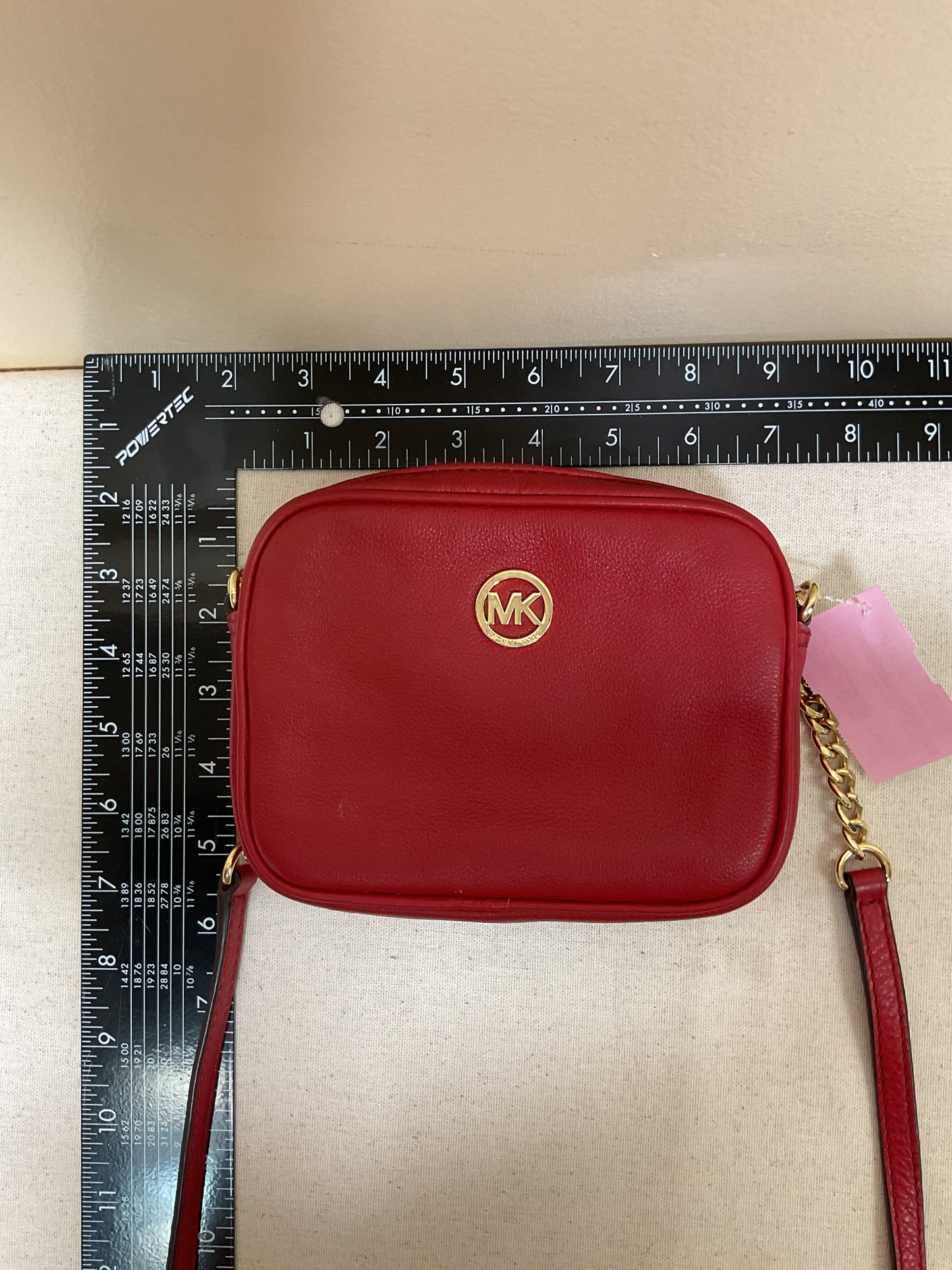 Crossbody Designer By Michael Kors In Red, Size:Small