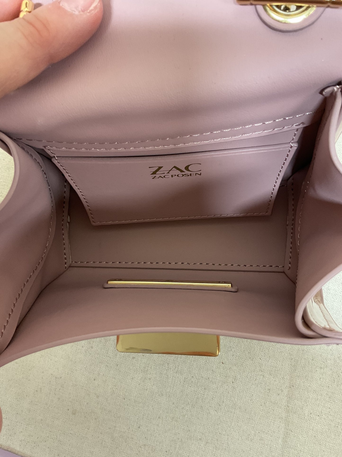 Handbag Designer By Zac Posen In Tan, Size:Small