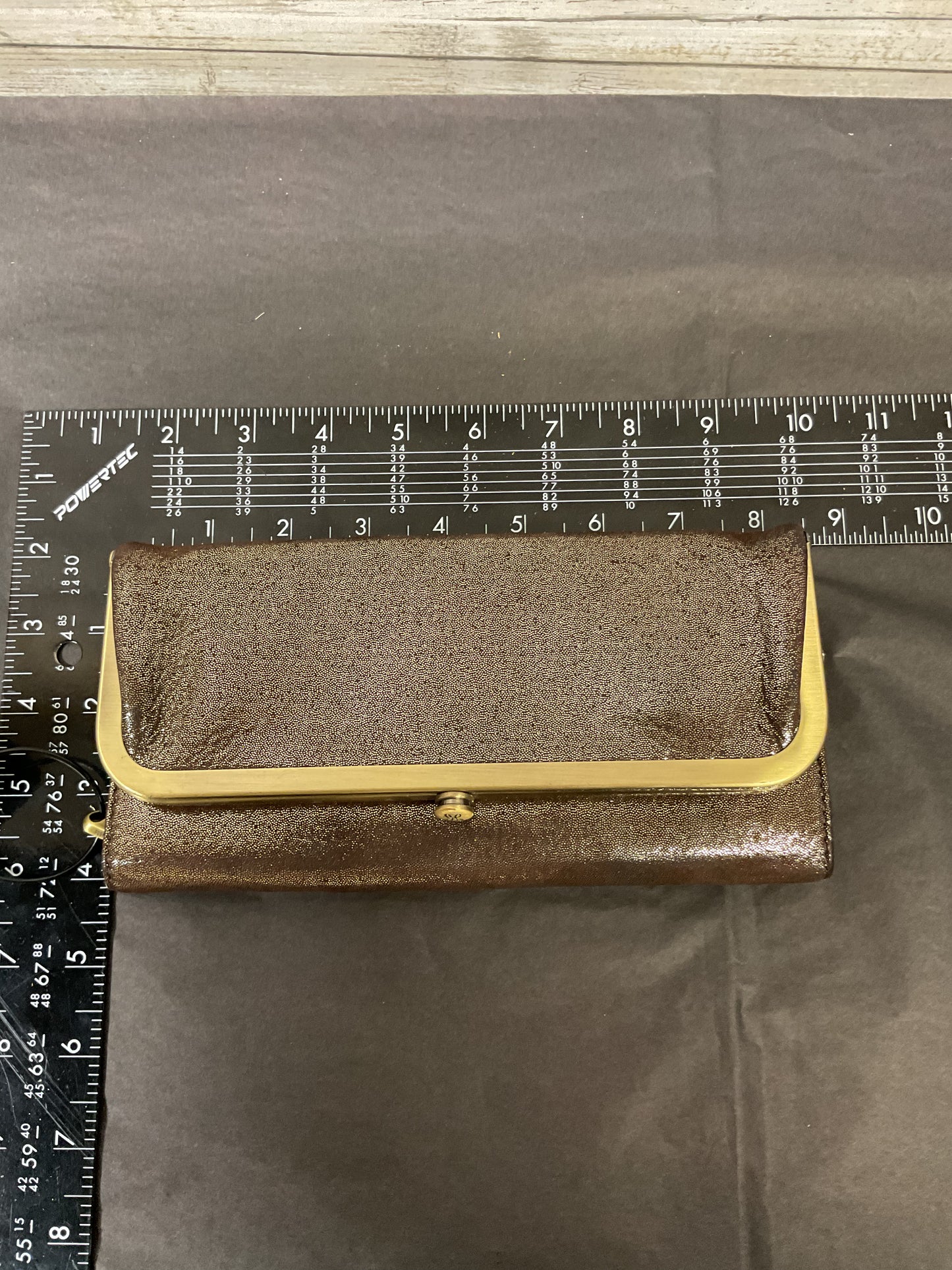 Wallet By Hobo Intl In Black & Gold, Size:Large