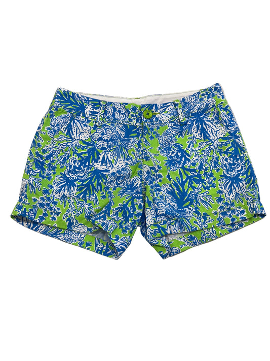 Shorts Designer By Lilly Pulitzer In Blue & Green, Size:2
