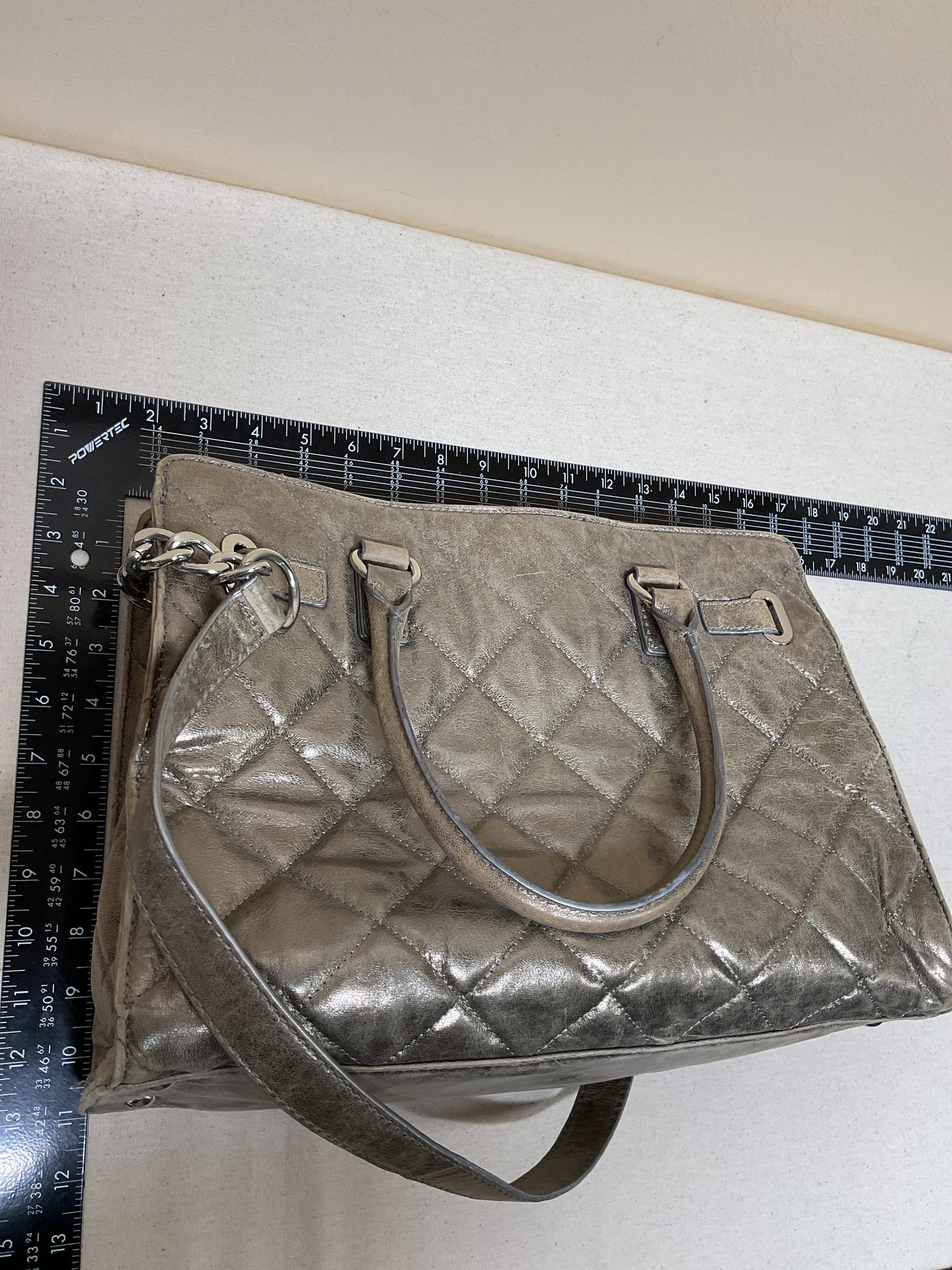 Handbag Designer By Michael Kors In Bronze, Size:Medium