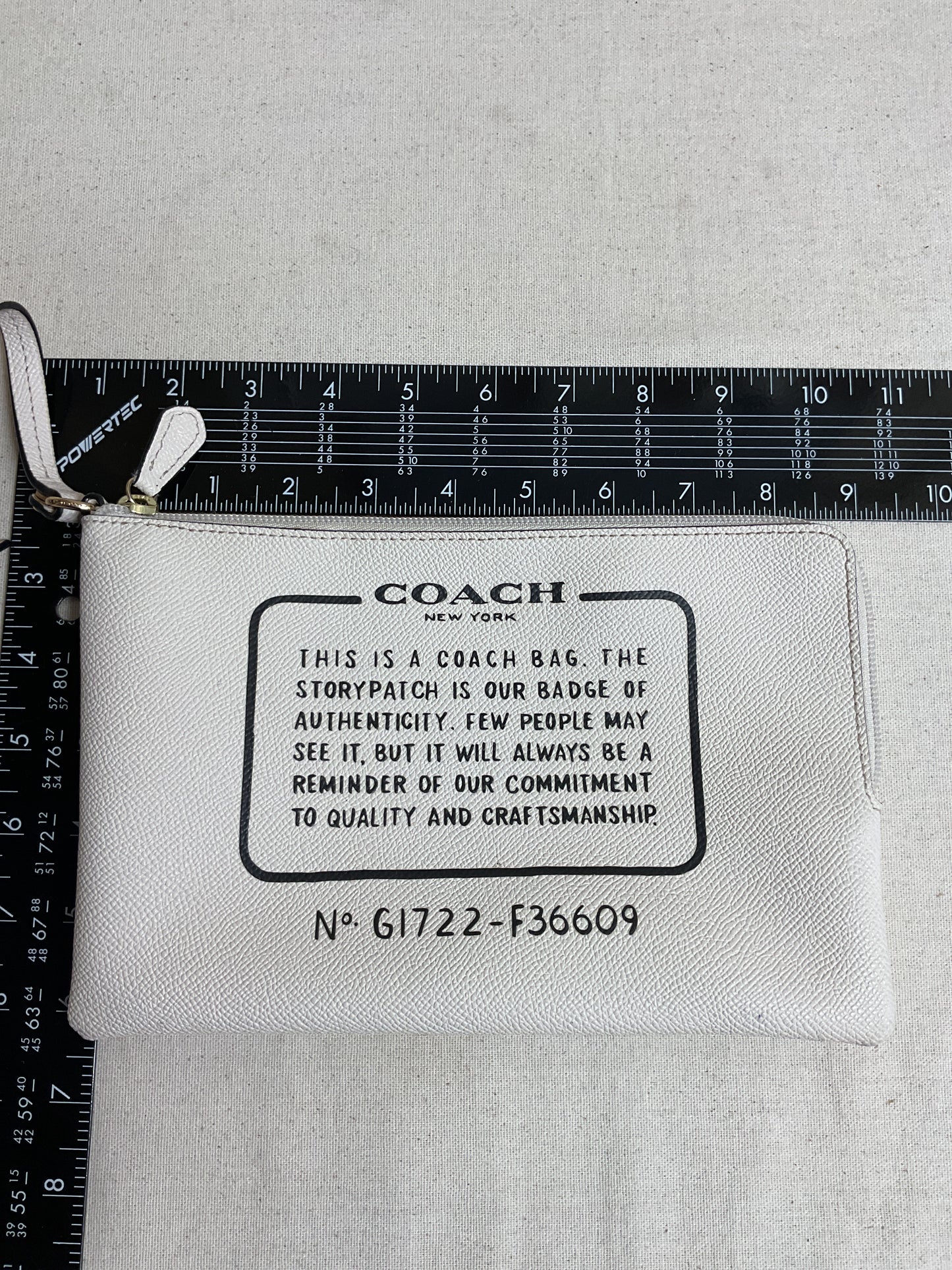 Wristlet Designer By Coach In Black & Cream, Size:Medium