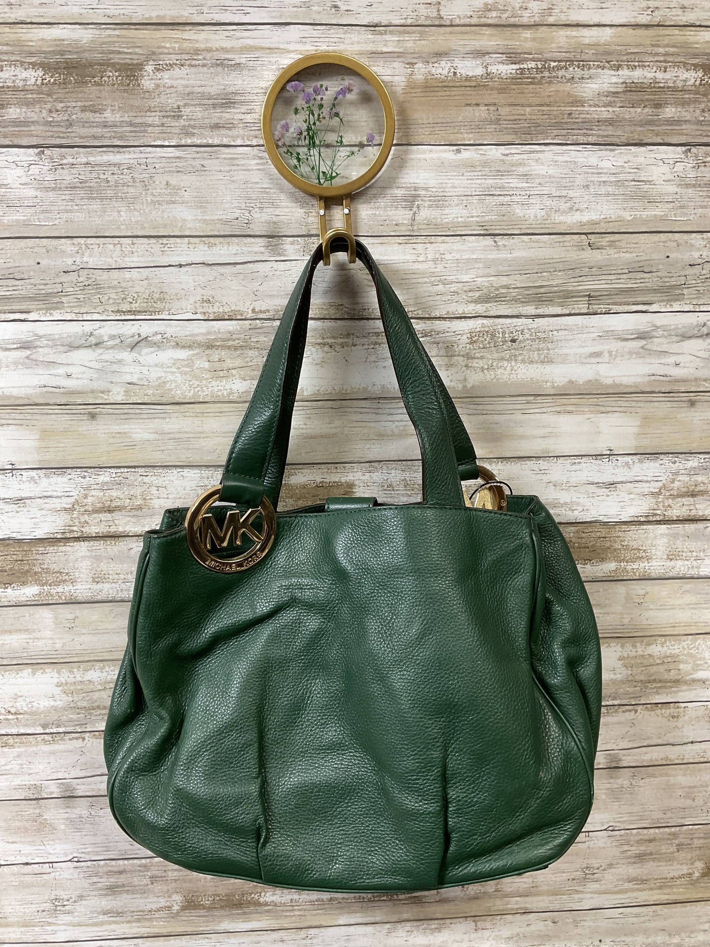 Handbag Designer By Michael Kors In Green, Size:Medium