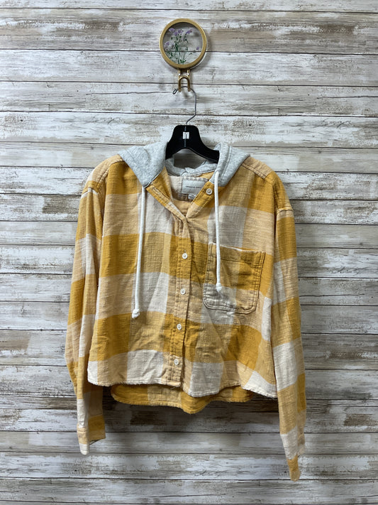 Jacket Shirt By American Eagle In Yellow, Size:L