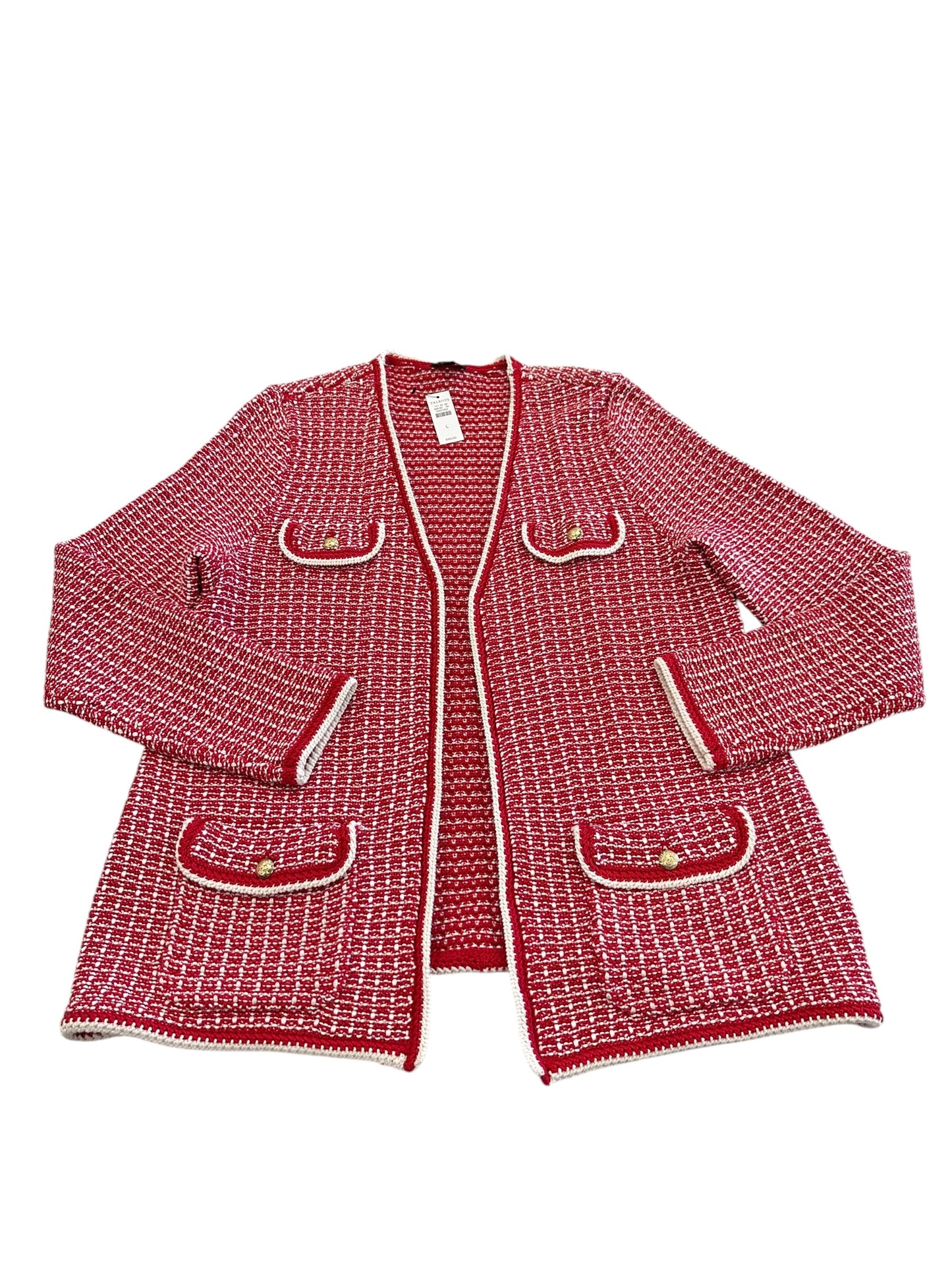 Blazer By Talbots In Red & White, Size:L